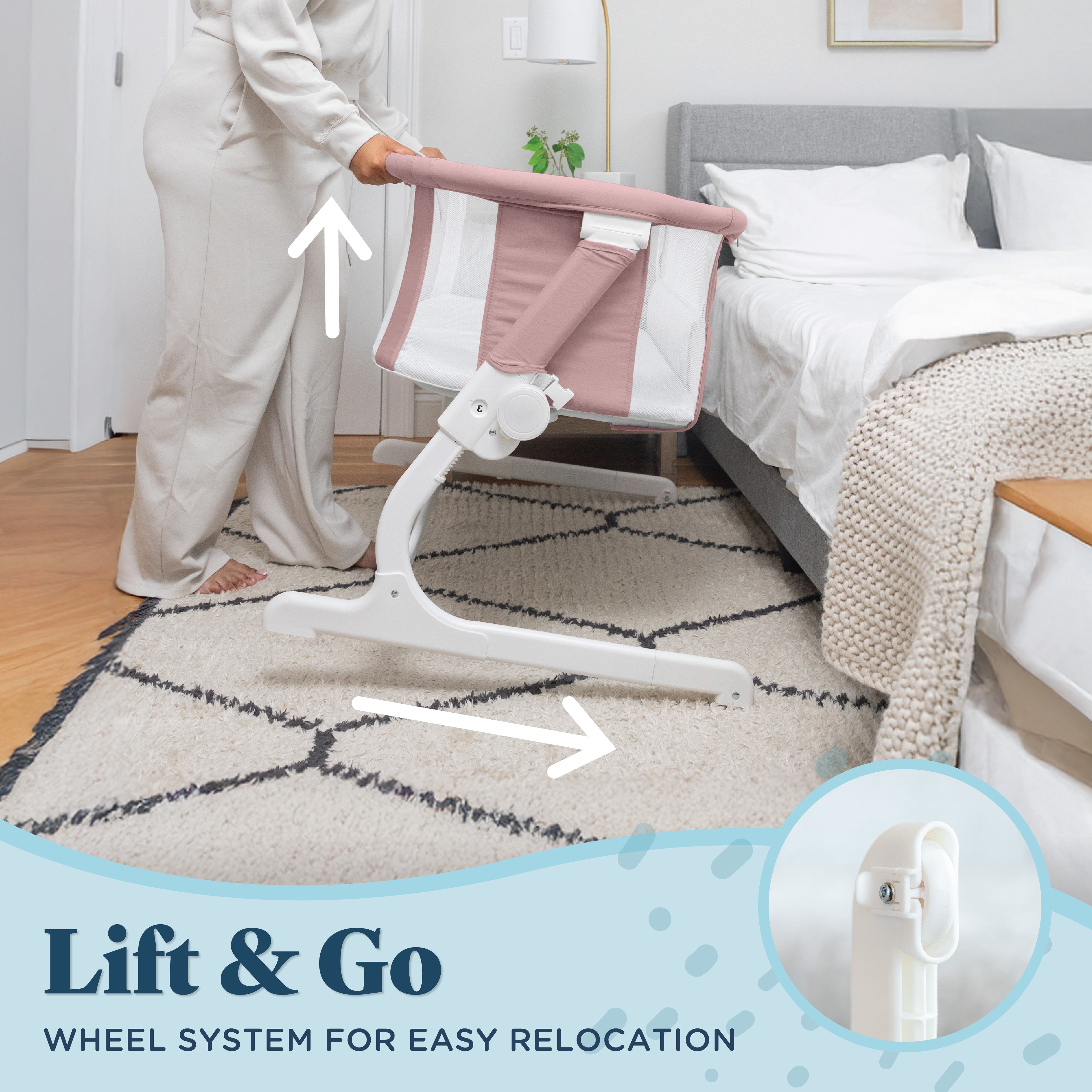 Beside Me™ Dreamer Organic Bassinet & Bedside Sleeper - Baby Delight