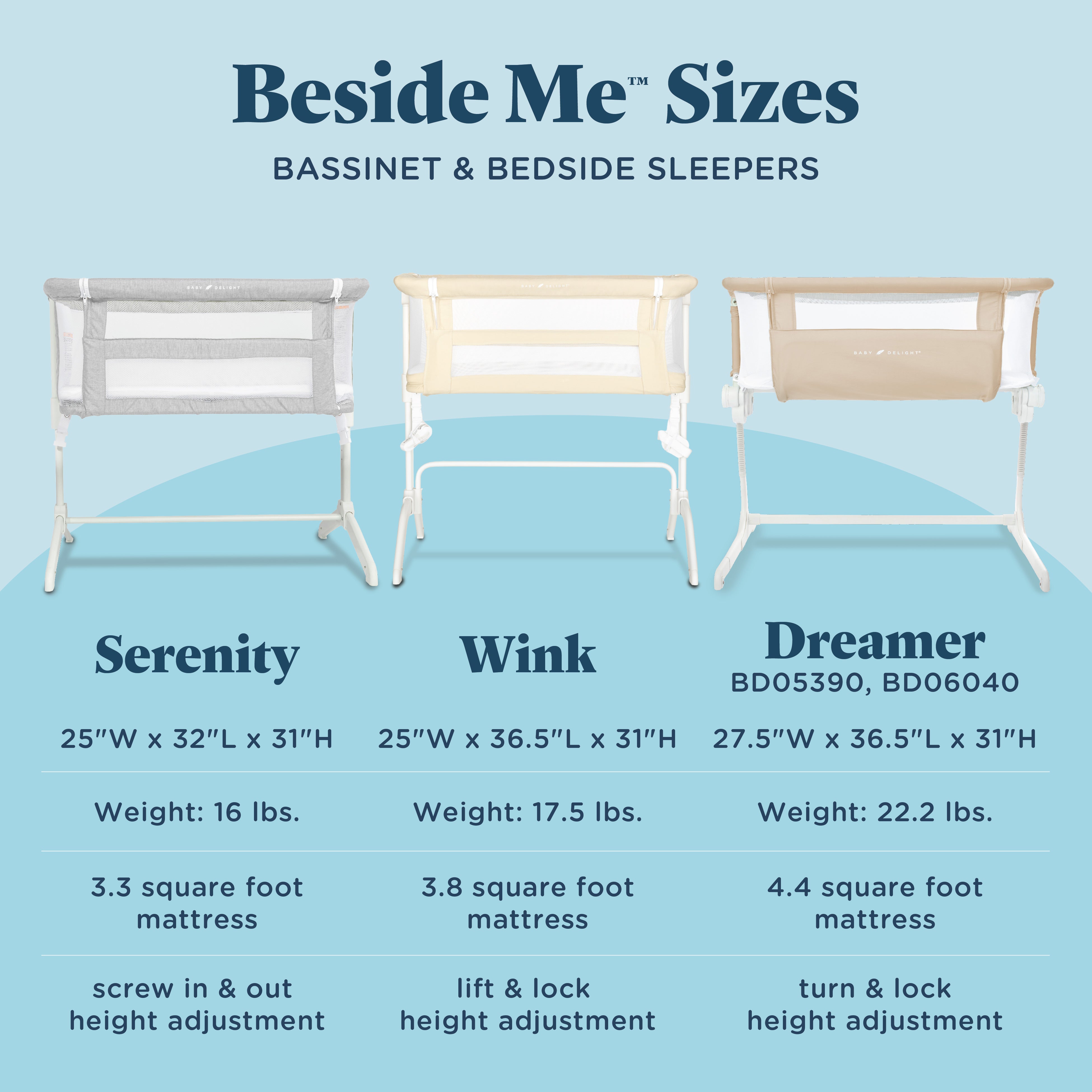 Beside Me™ Dreamer Organic Bassinet & Bedside Sleeper - Baby Delight