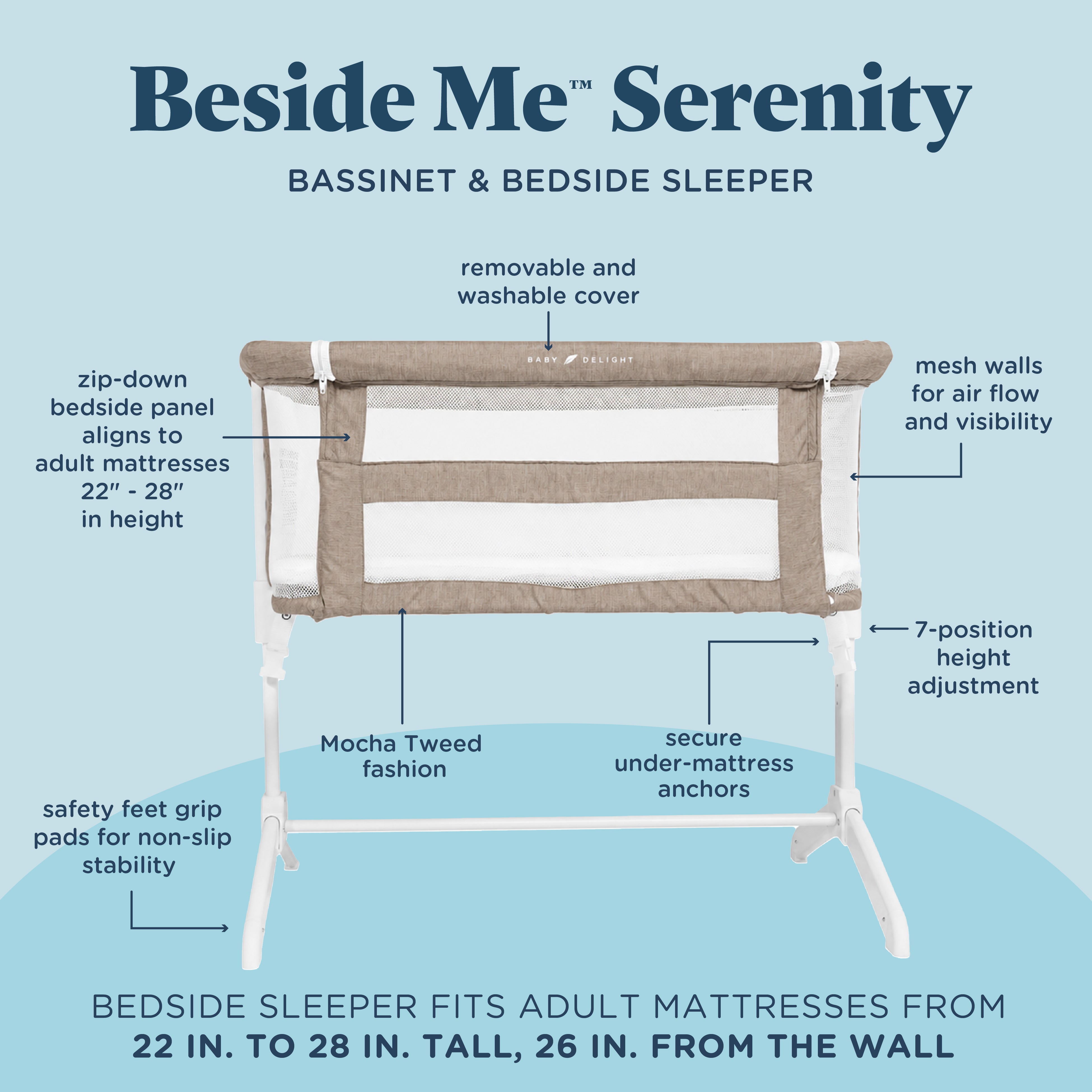 Beside Me™ Serenity Bassinet and Bedside Sleeper