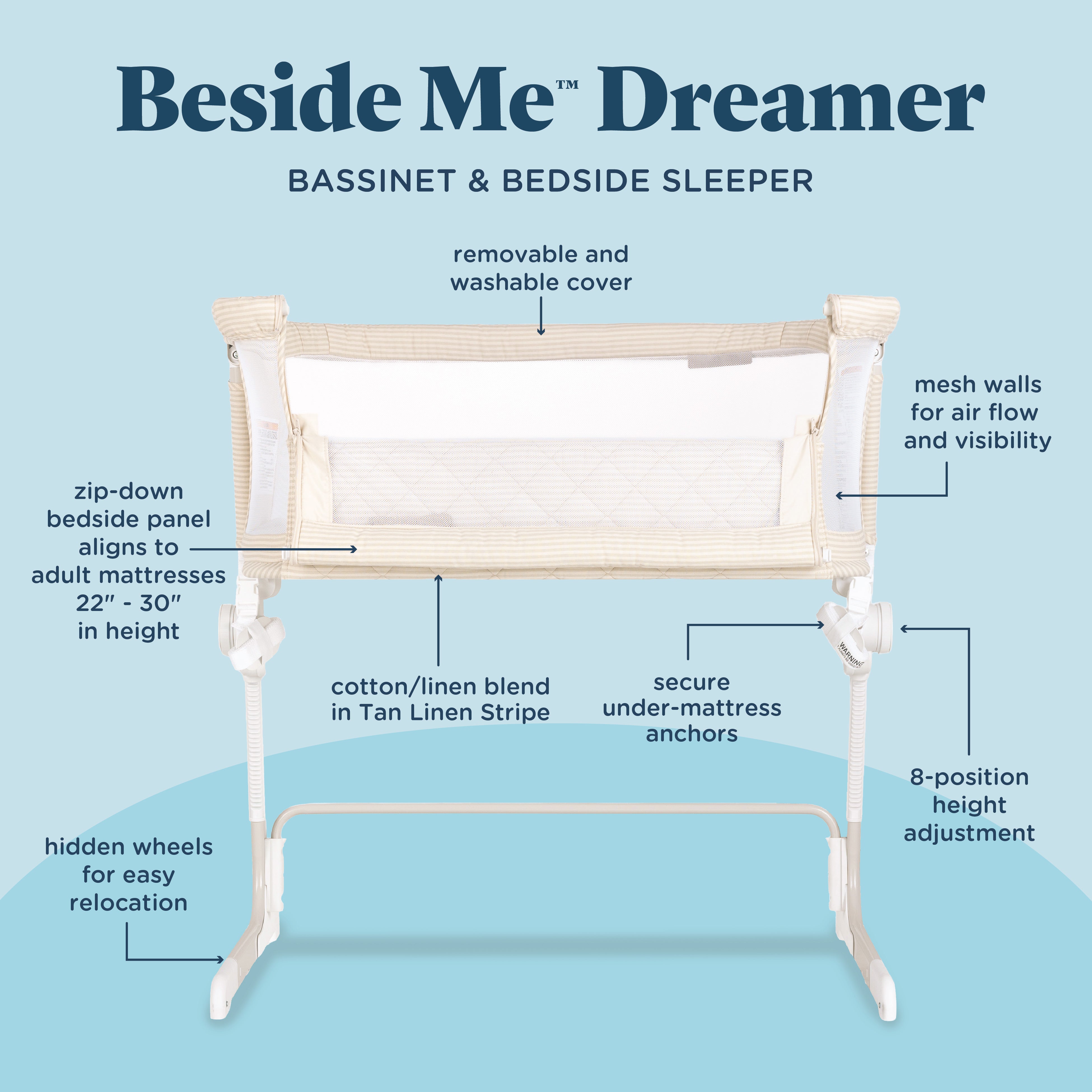 Beside Me™ Dreamer Bassinet & Bedside Sleeper - Baby Delight