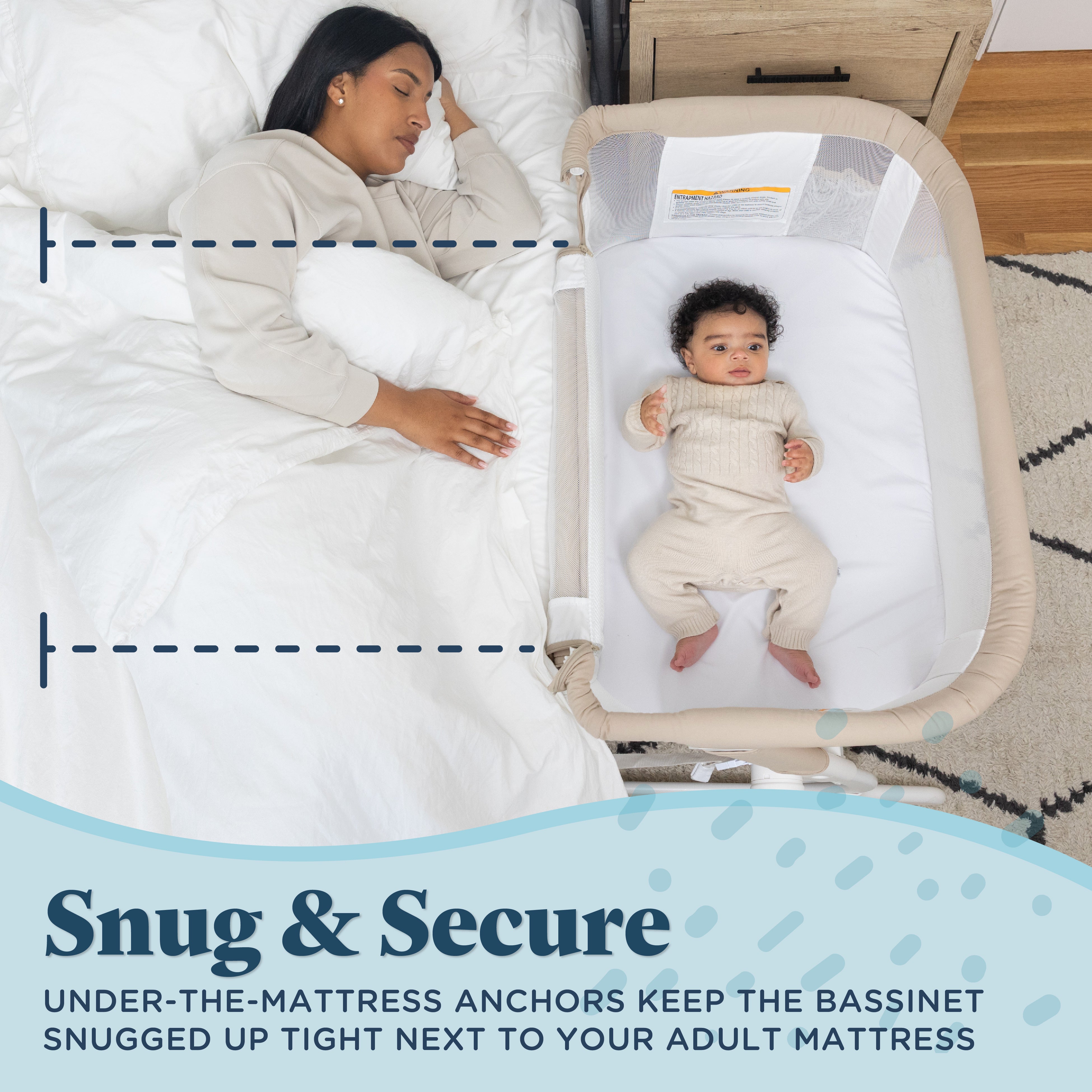 Beside Me™ Dreamer Organic Bassinet & Bedside Sleeper - Baby Delight