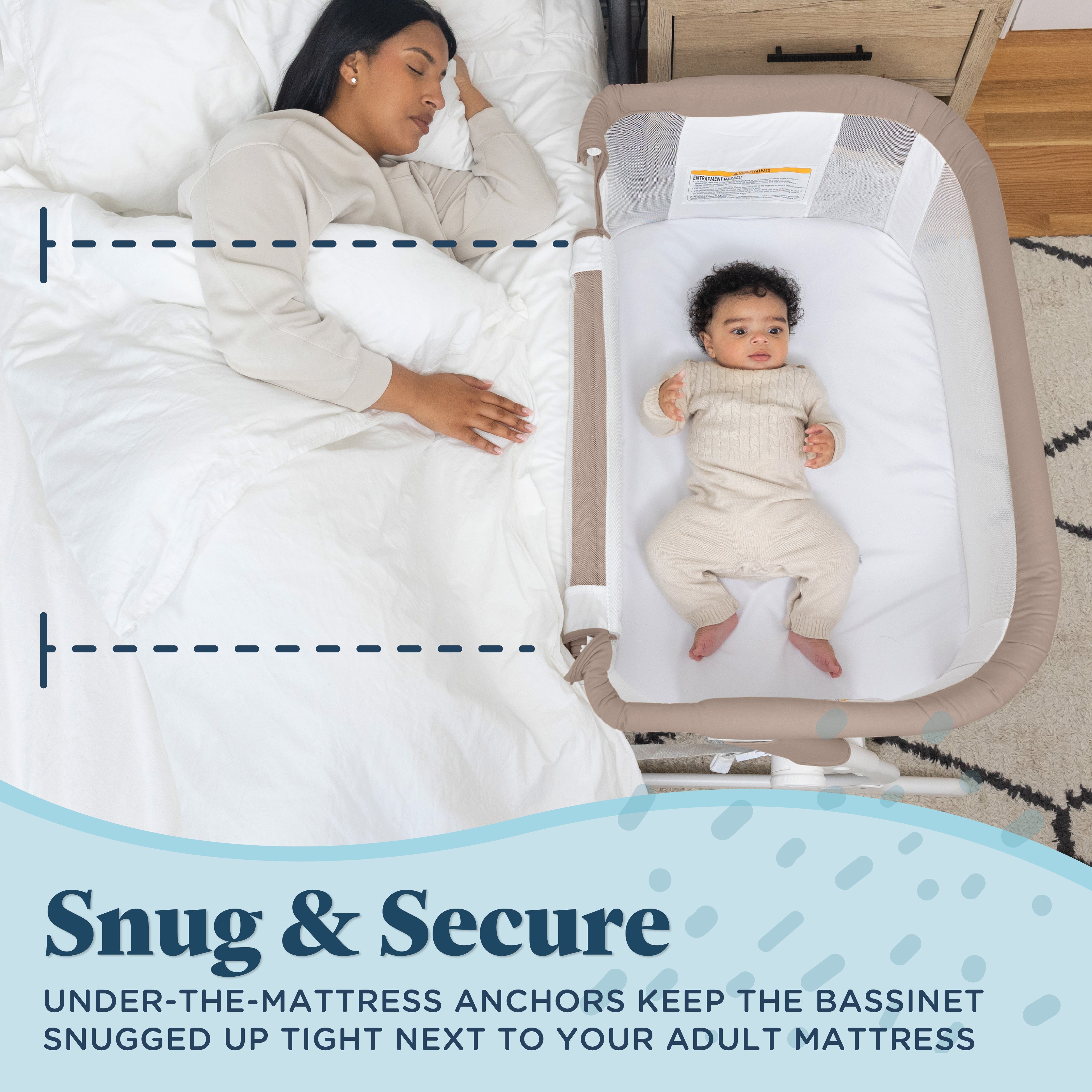 Beside Me™ Dreamer Organic Bassinet & Bedside Sleeper - Baby Delight