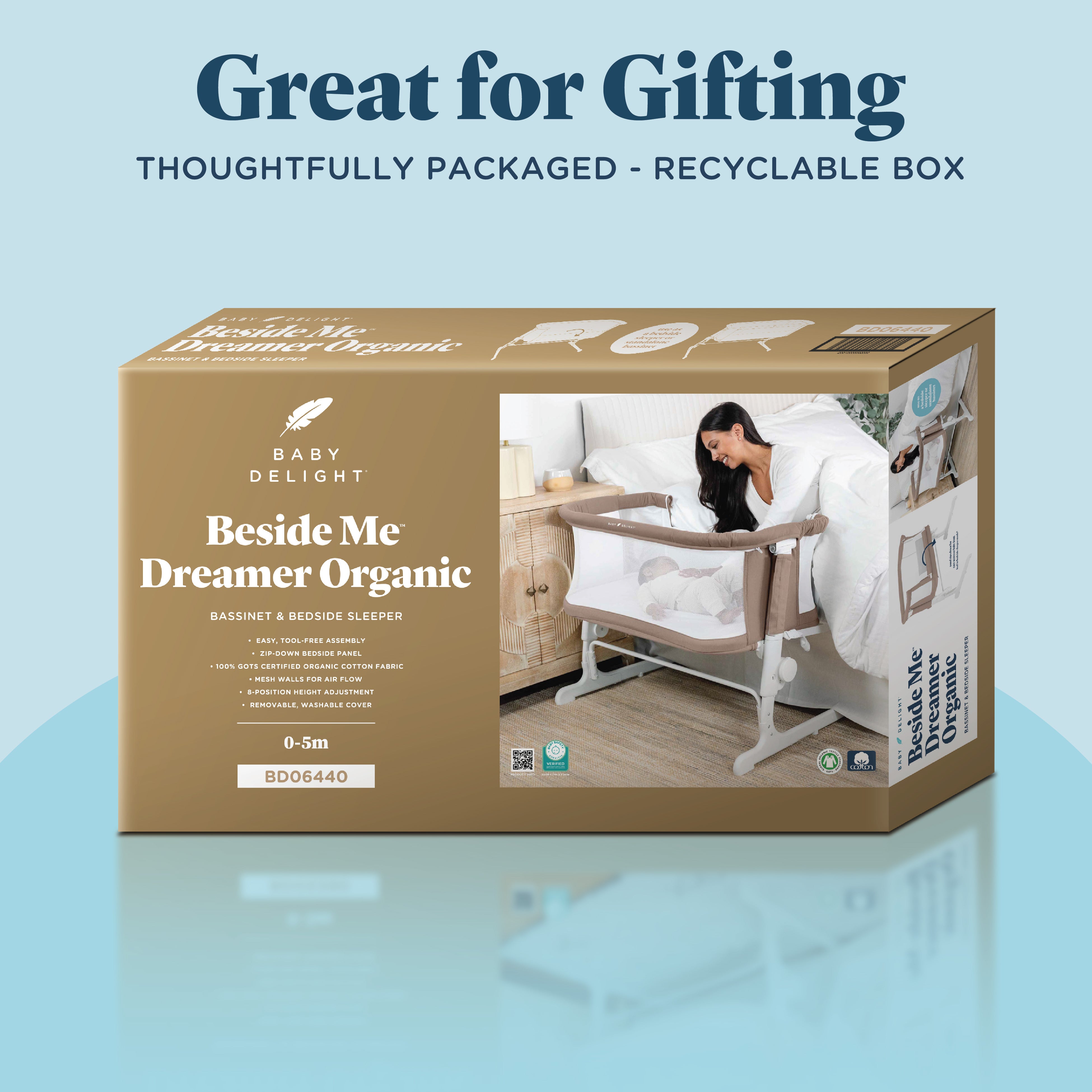 Beside Me™ Dreamer Organic Bassinet & Bedside Sleeper - Baby Delight