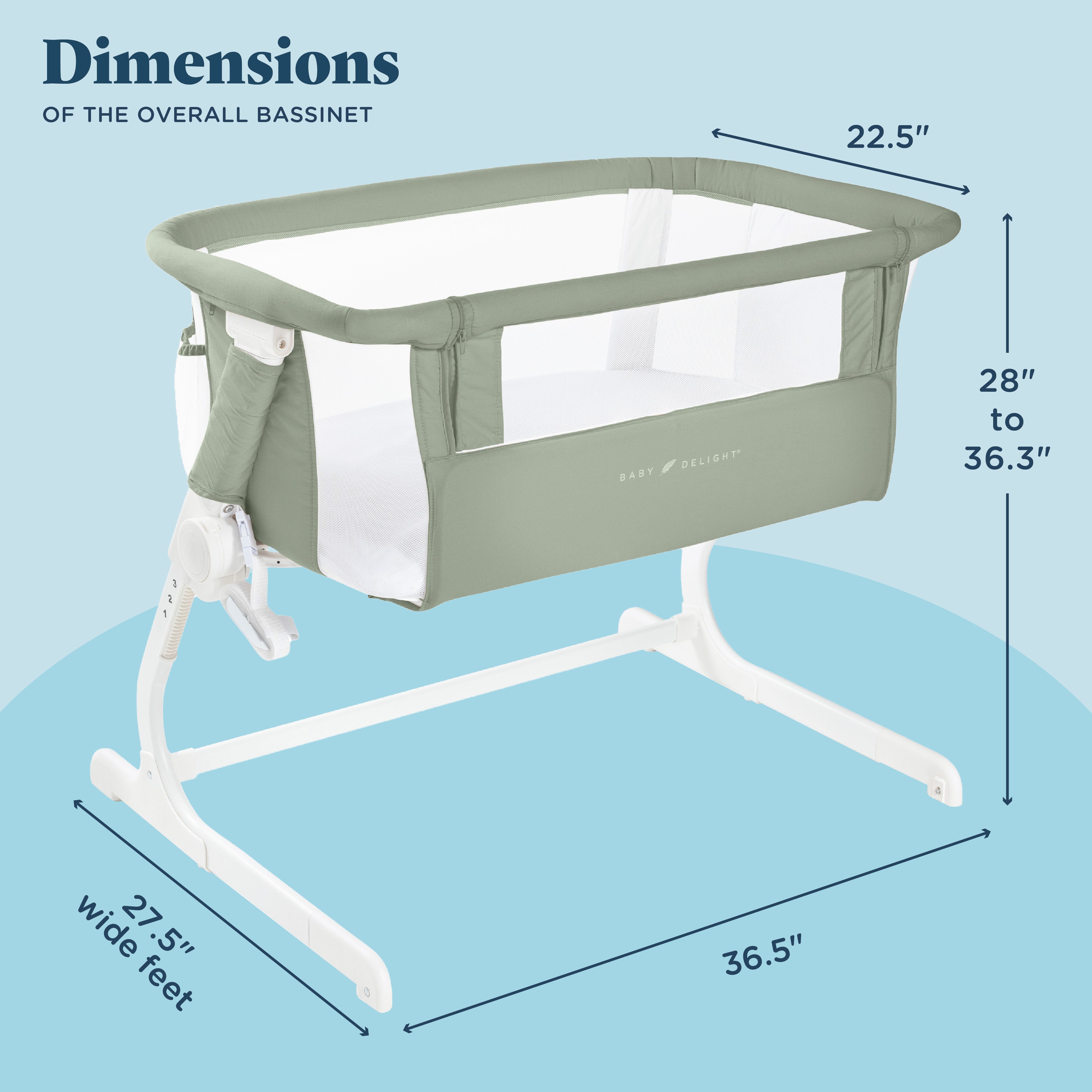 Beside Me™ Dreamer Organic Bassinet & Bedside Sleeper - Baby Delight