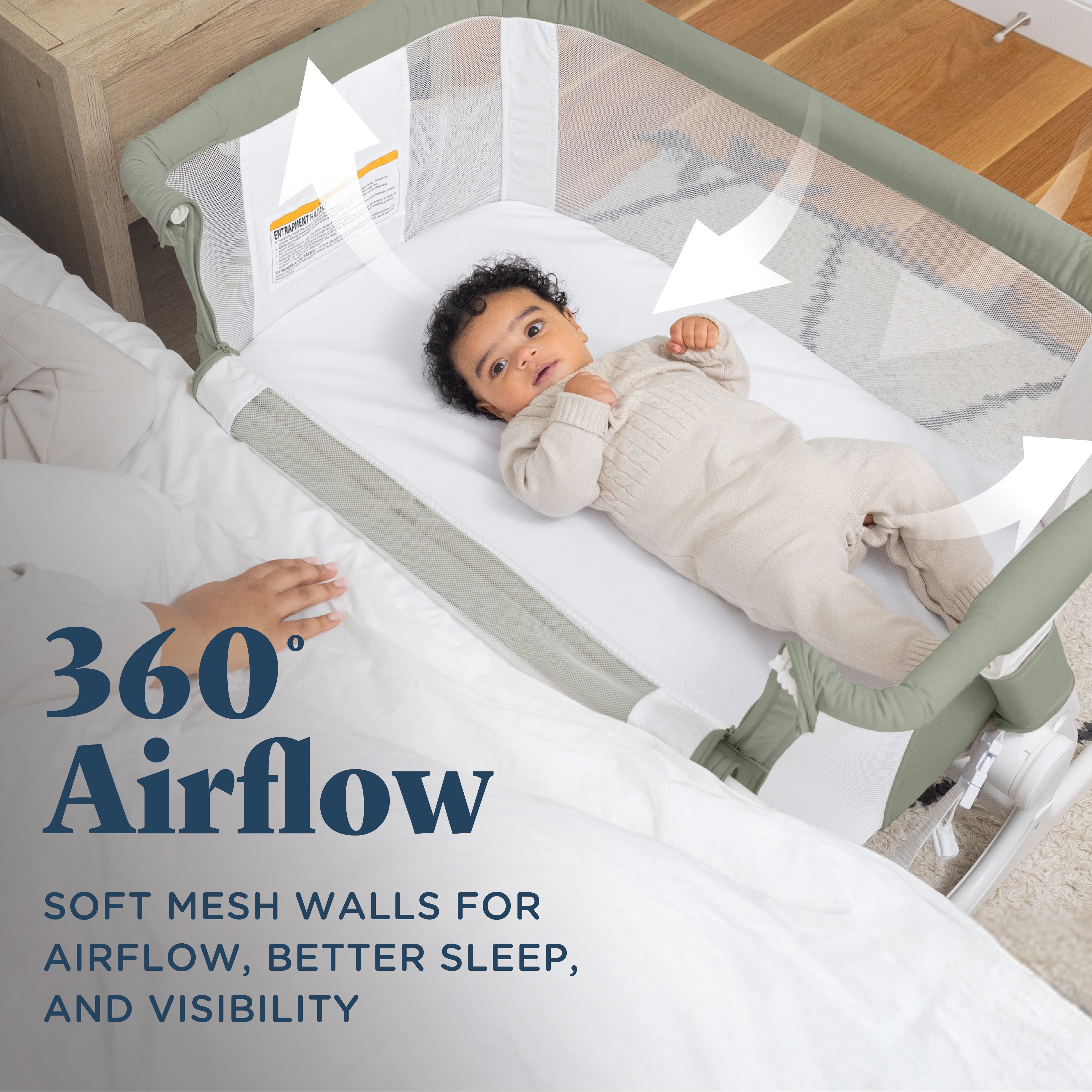 Beside Me™ Dreamer Organic Bassinet & Bedside Sleeper - Baby Delight
