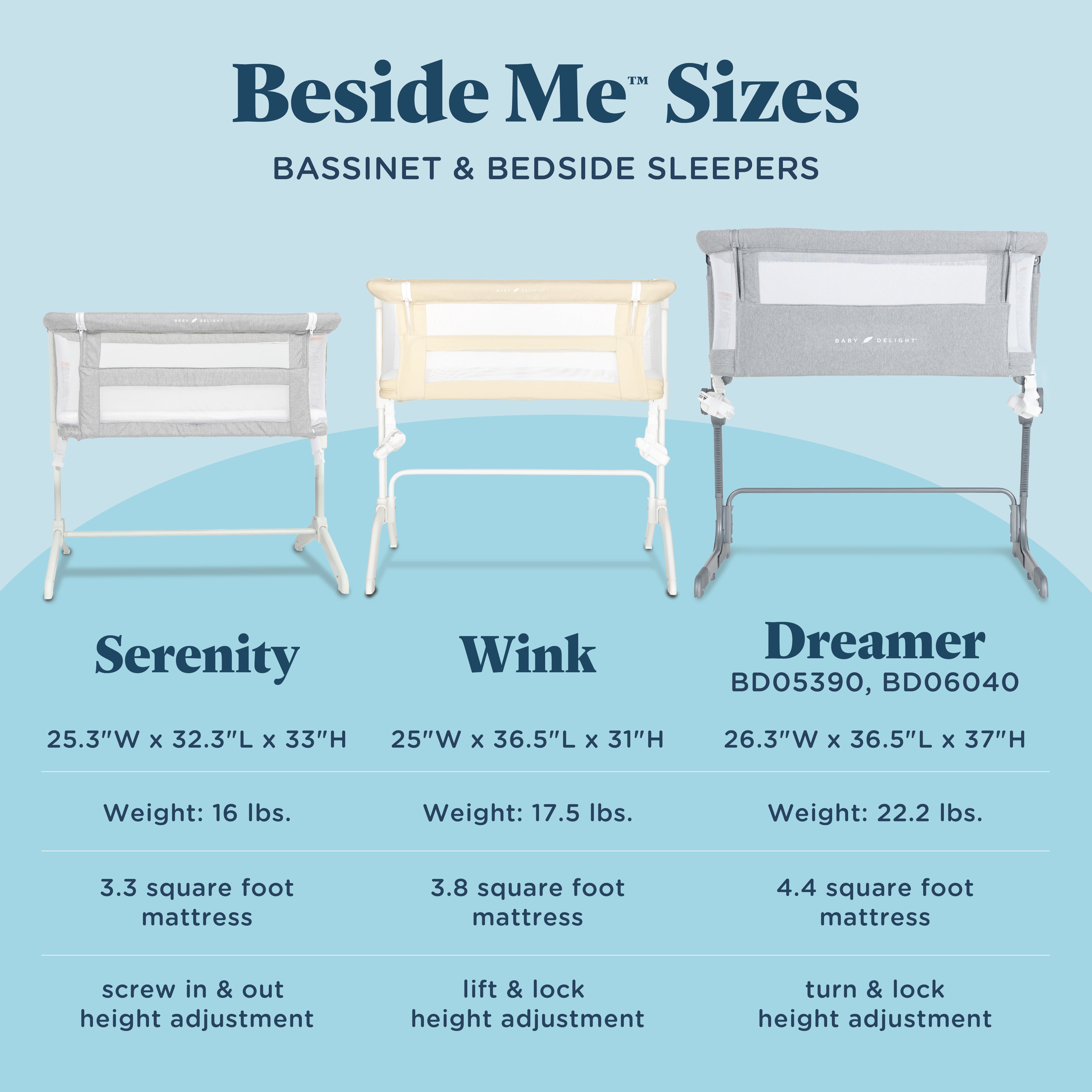 Beside Me™ Dreamer Organic Bassinet & Bedside Sleeper - Baby Delight
