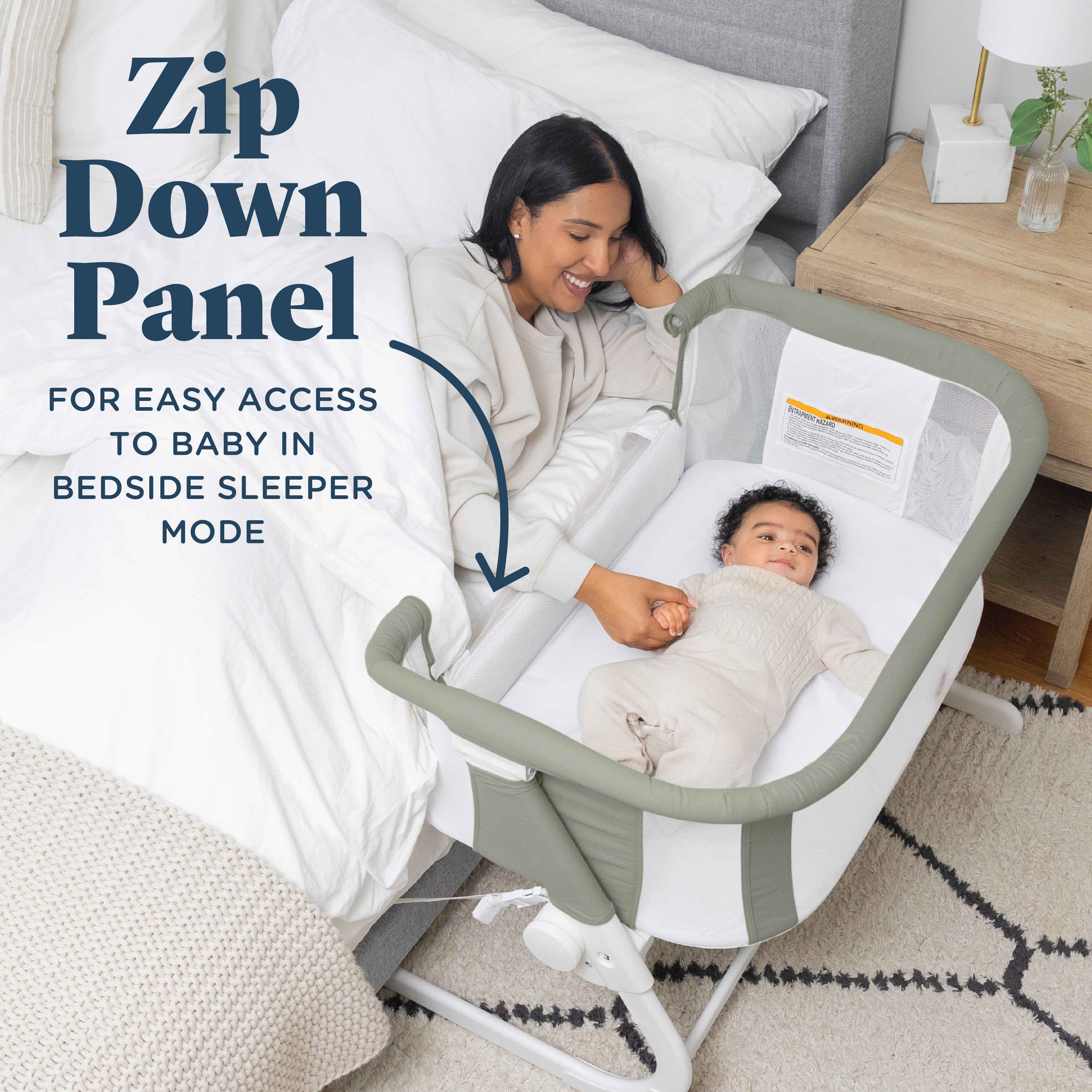Beside Me™ Dreamer Organic Bassinet & Bedside Sleeper - Baby Delight