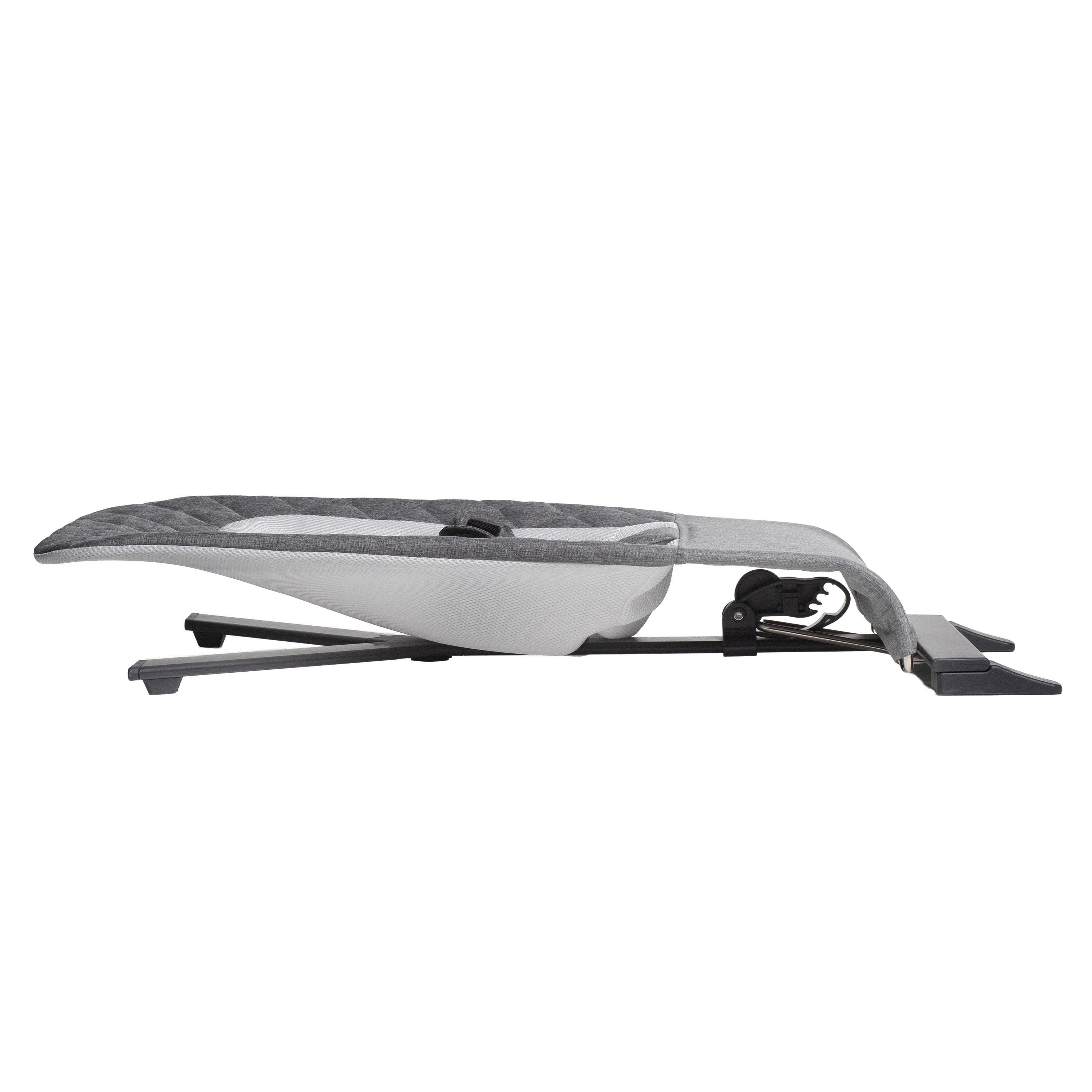 Alpine Deluxe Portable Bouncer - Charcoal Tweed - Baby Delight