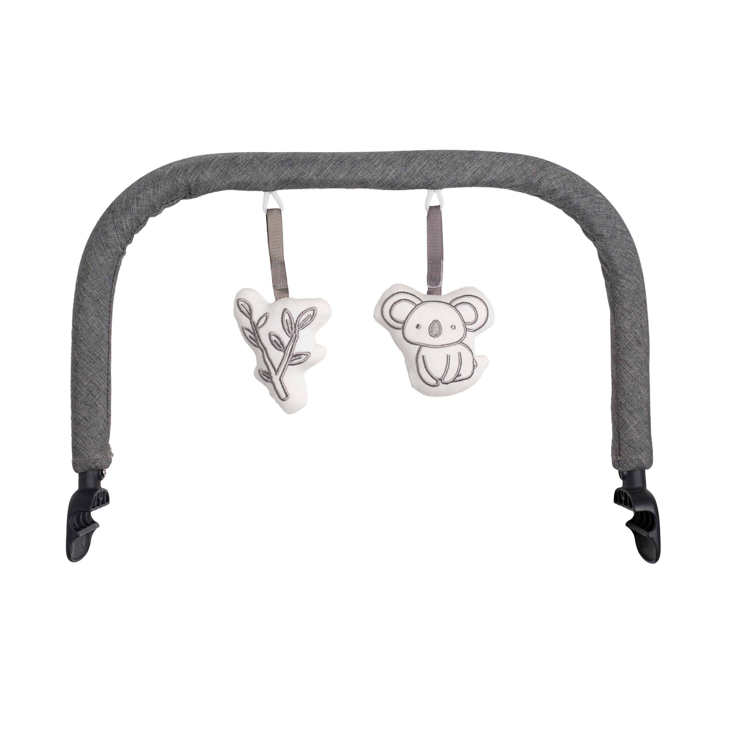 Alpine Deluxe Portable Bouncer - Charcoal Tweed - Baby Delight