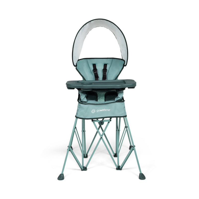 LIMITED EDITION-Go With Me® Uplift Deluxe Portable High Chair with Canopy - Garden Green - Baby Delight