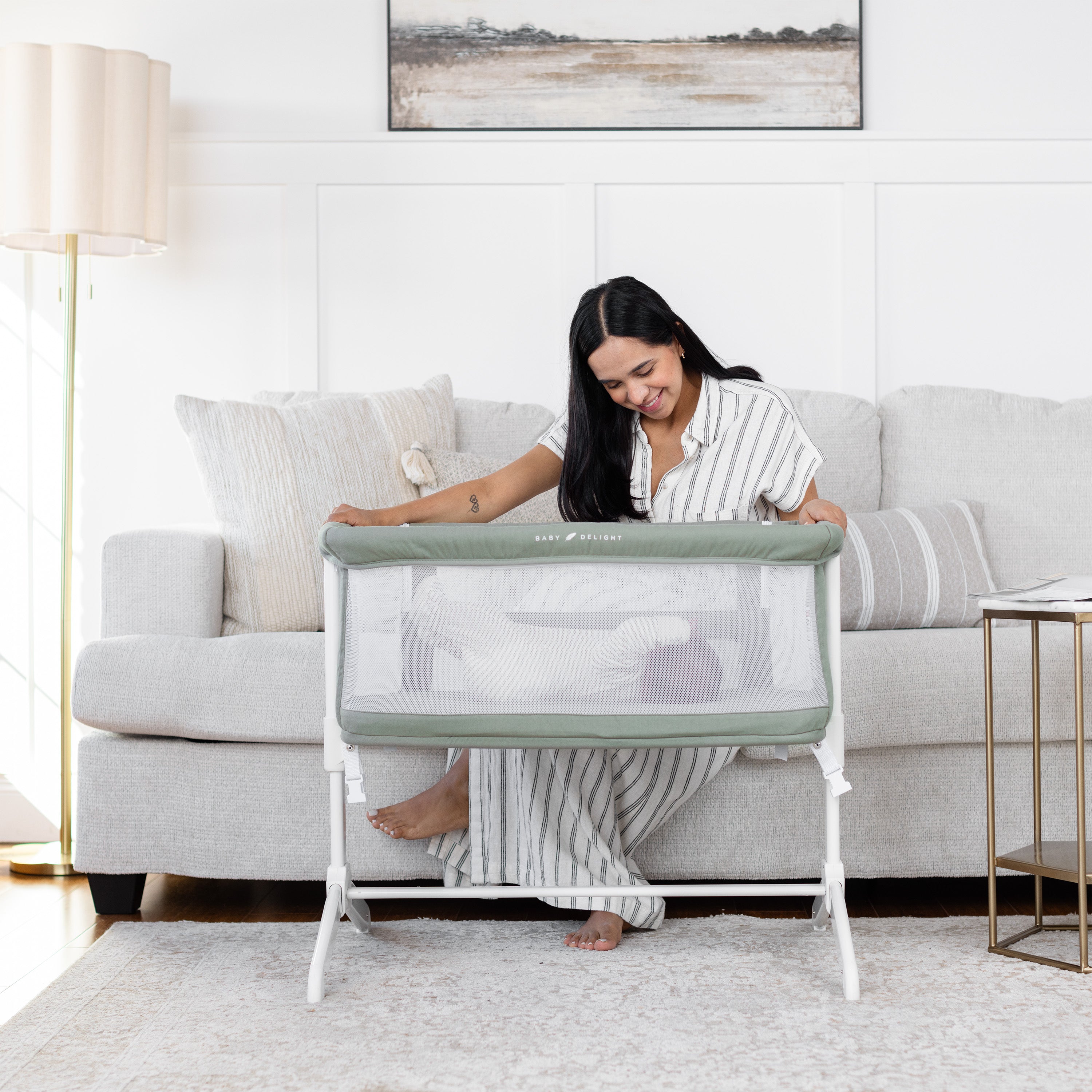 Beside Me™ Serenity Organic Bassinet and Bedside Sleeper - Baby Delight