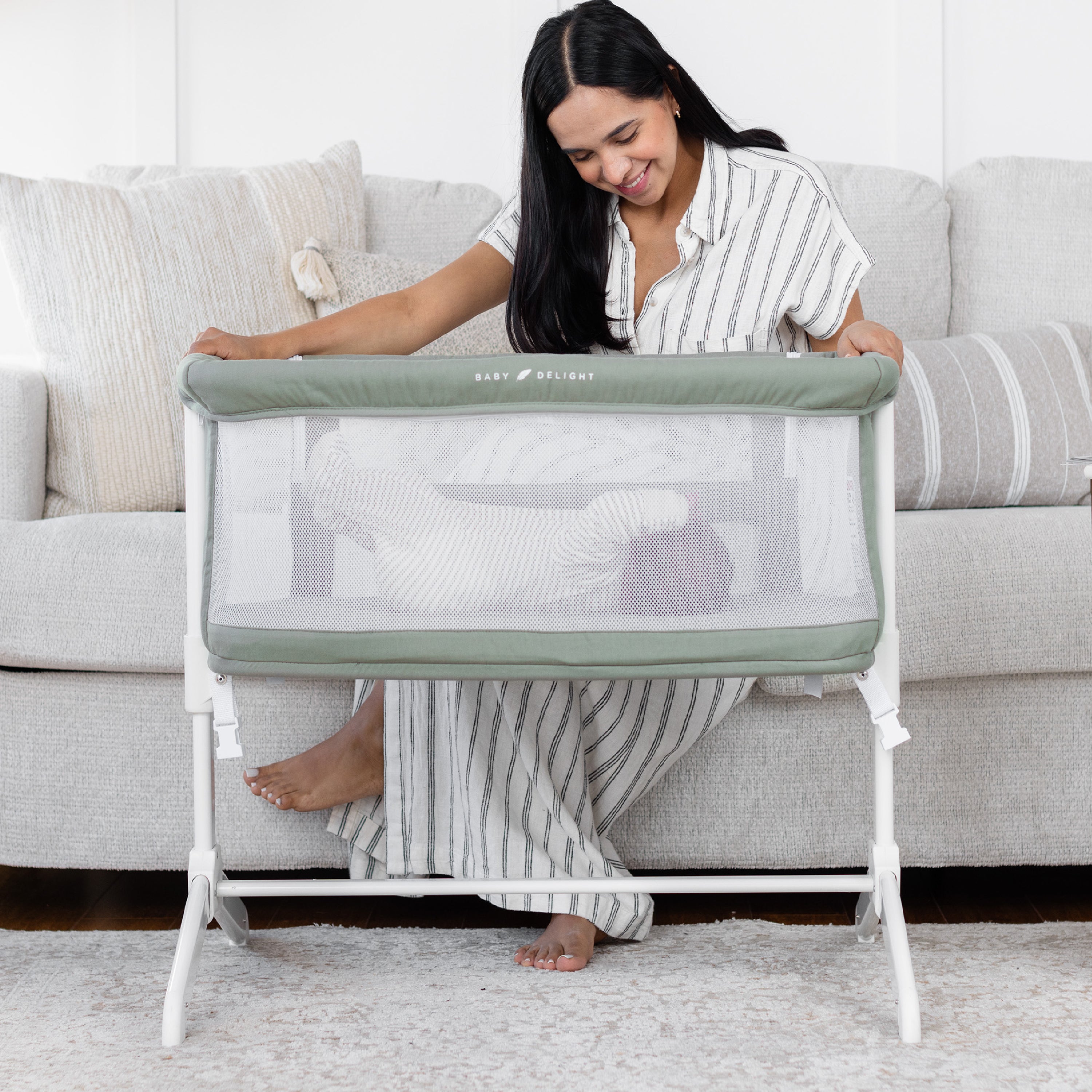Beside Me™ Serenity Organic Bassinet and Bedside Sleeper - Baby Delight