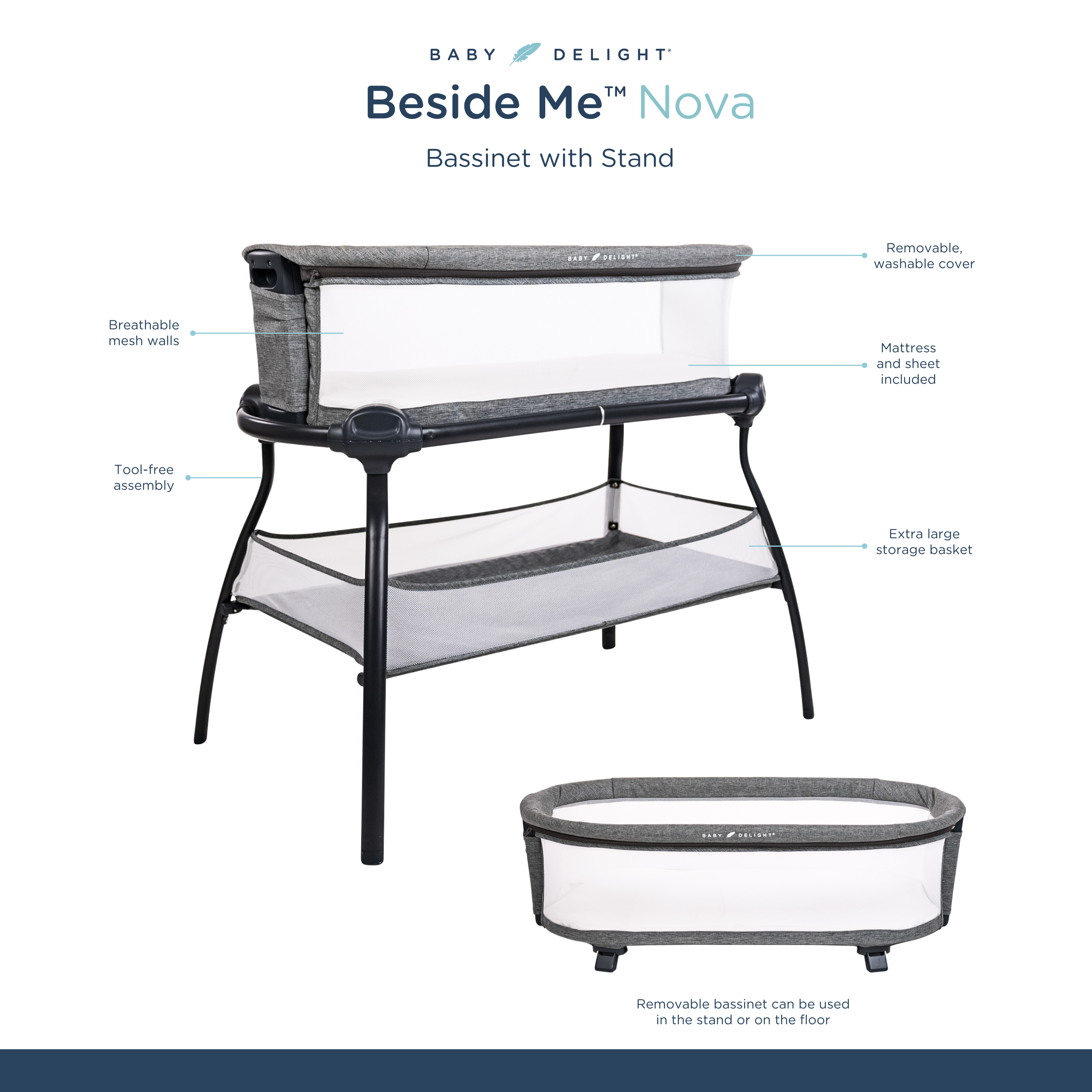 Beside Me™ Nova Bassinet with Stand