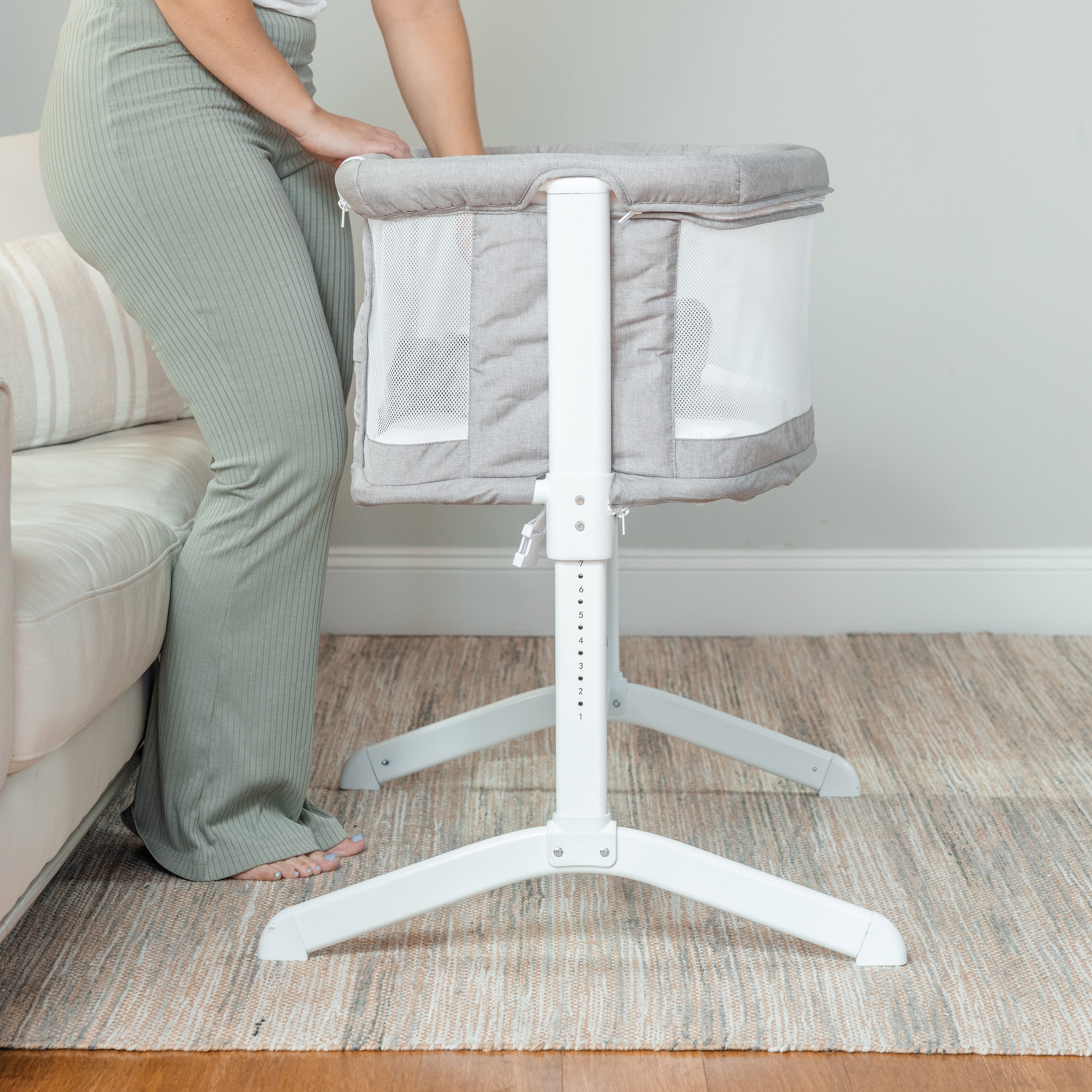 Beside Me™ Serenity Bassinet and Bedside Sleeper - Pebble Grey - Baby Delight