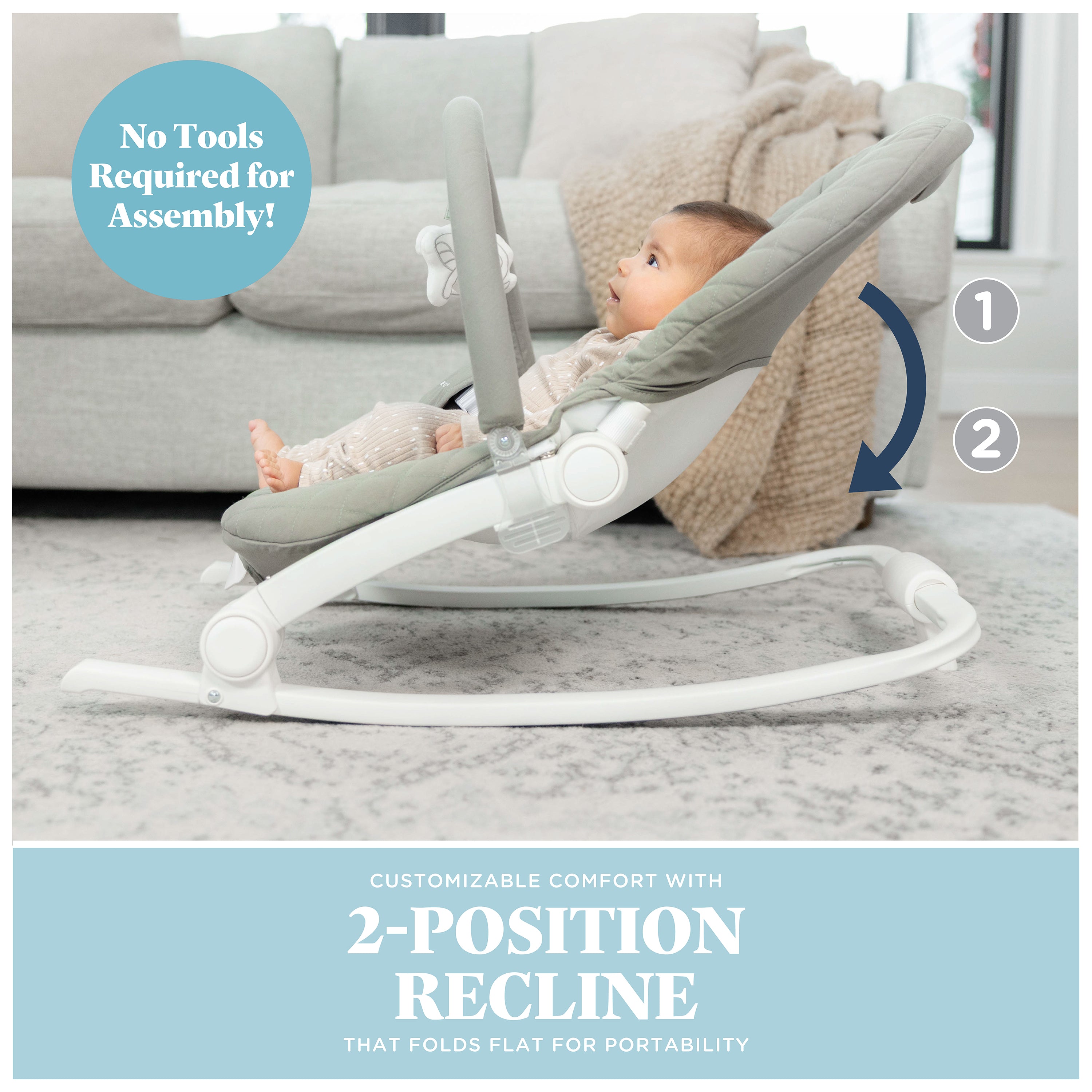 Aura Deluxe Portable Rocker & Seat - Baby Delight