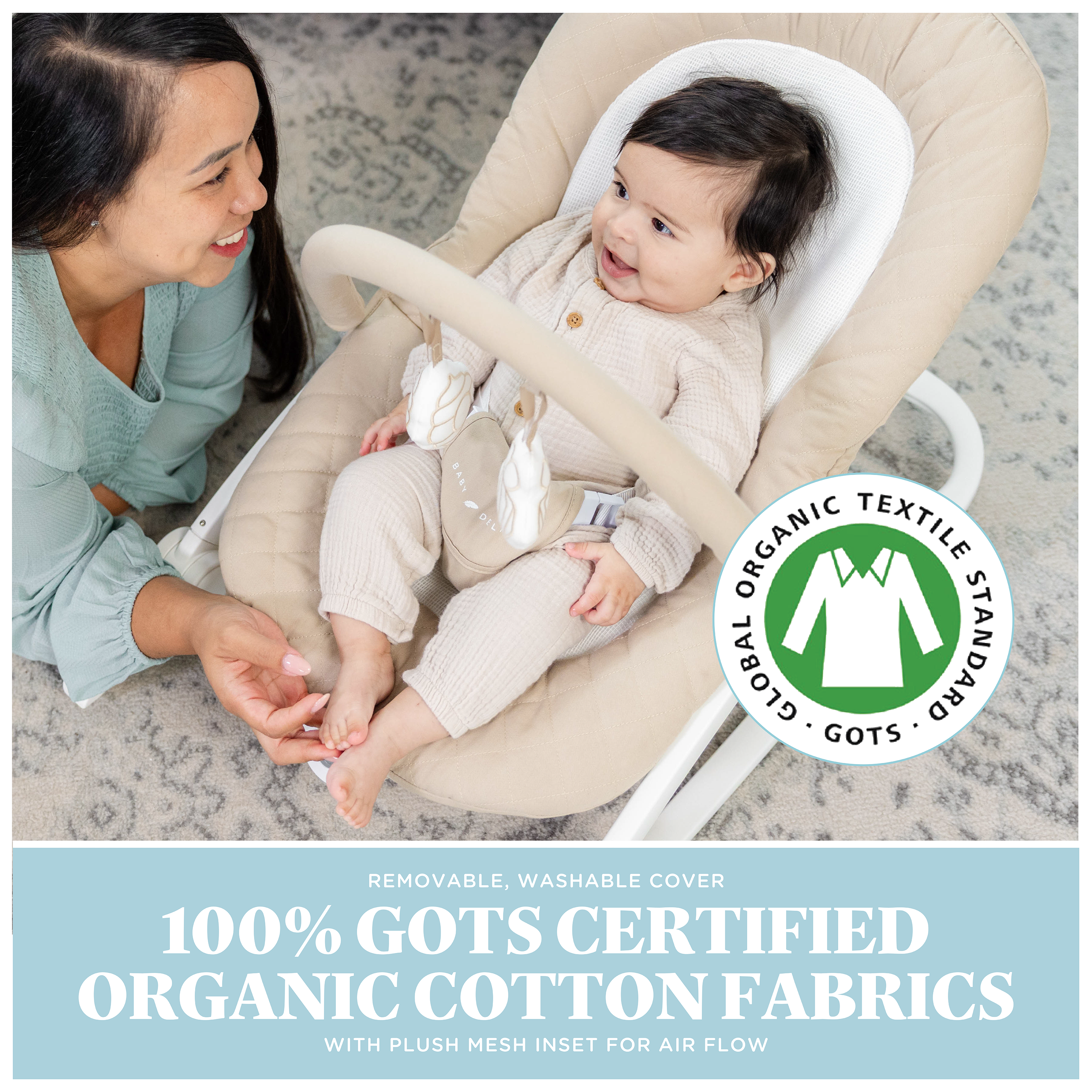 Aura Deluxe Portable Rocker & Seat - Baby Delight