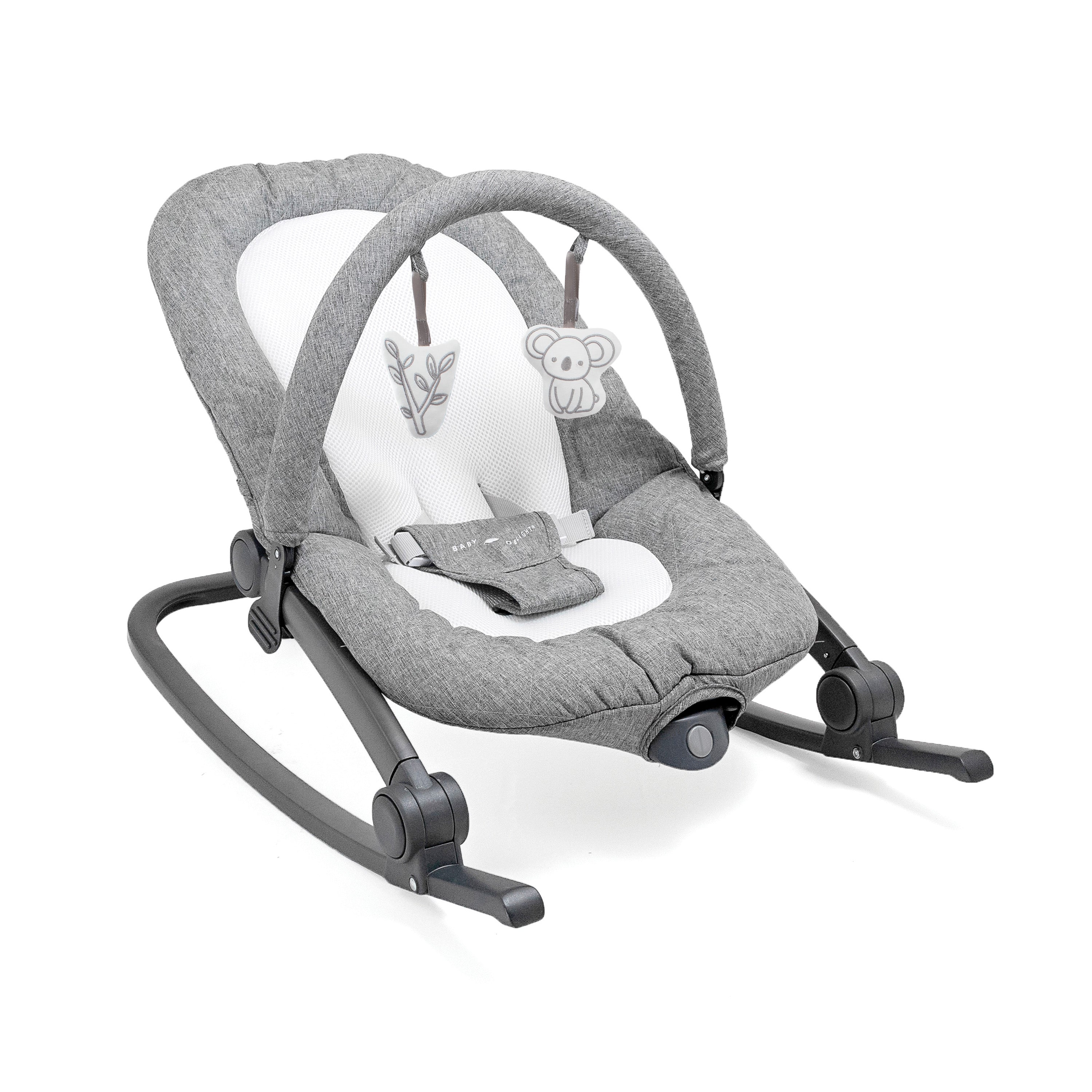 Aura Deluxe Portable Rocker & Bouncer - Quilted Charcoal