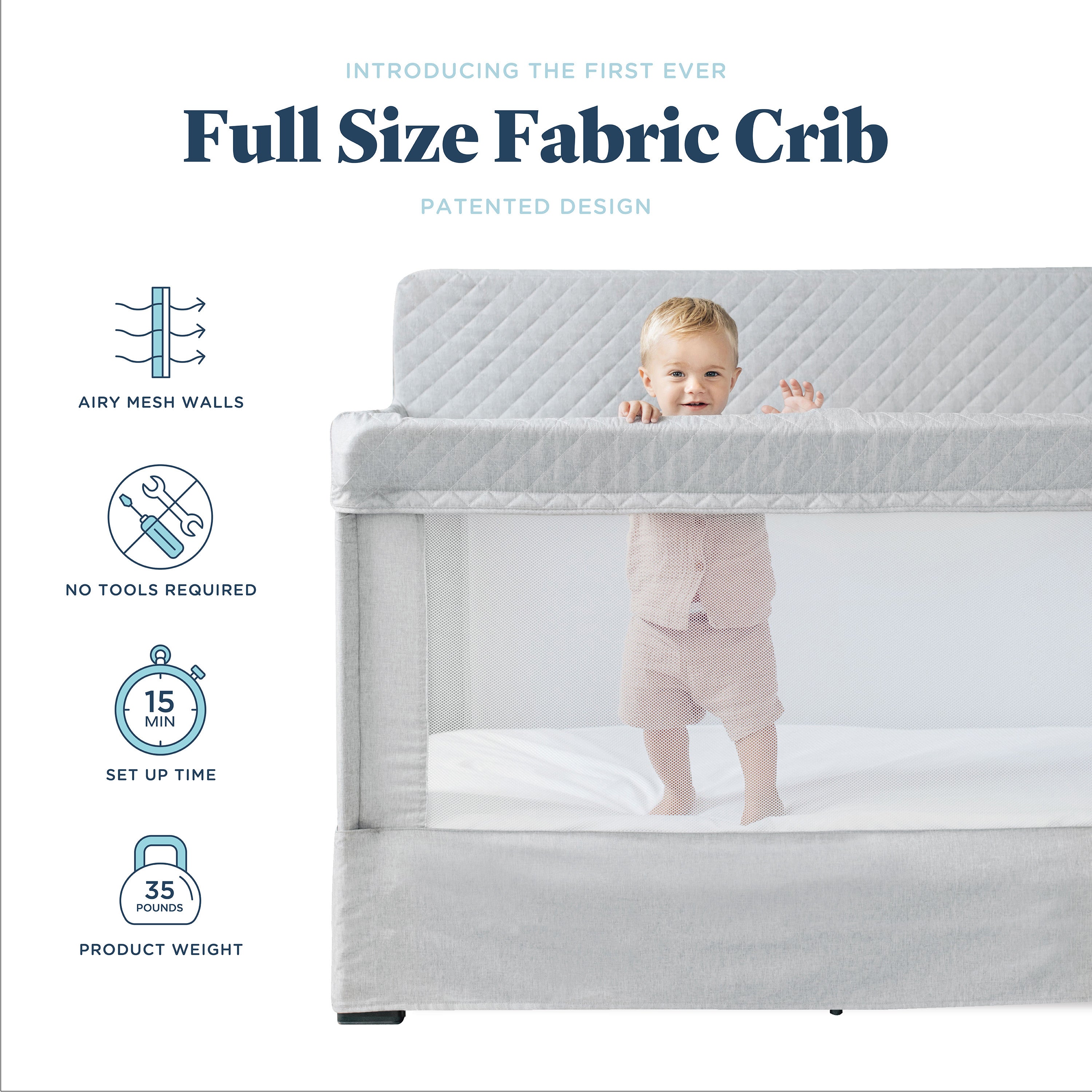 Lunaire Full Size Mesh Crib and Playard
