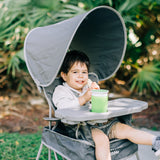 Go With Me™ Uplift Deluxe Portable High Chair with Canopy- Grey - Baby Delight