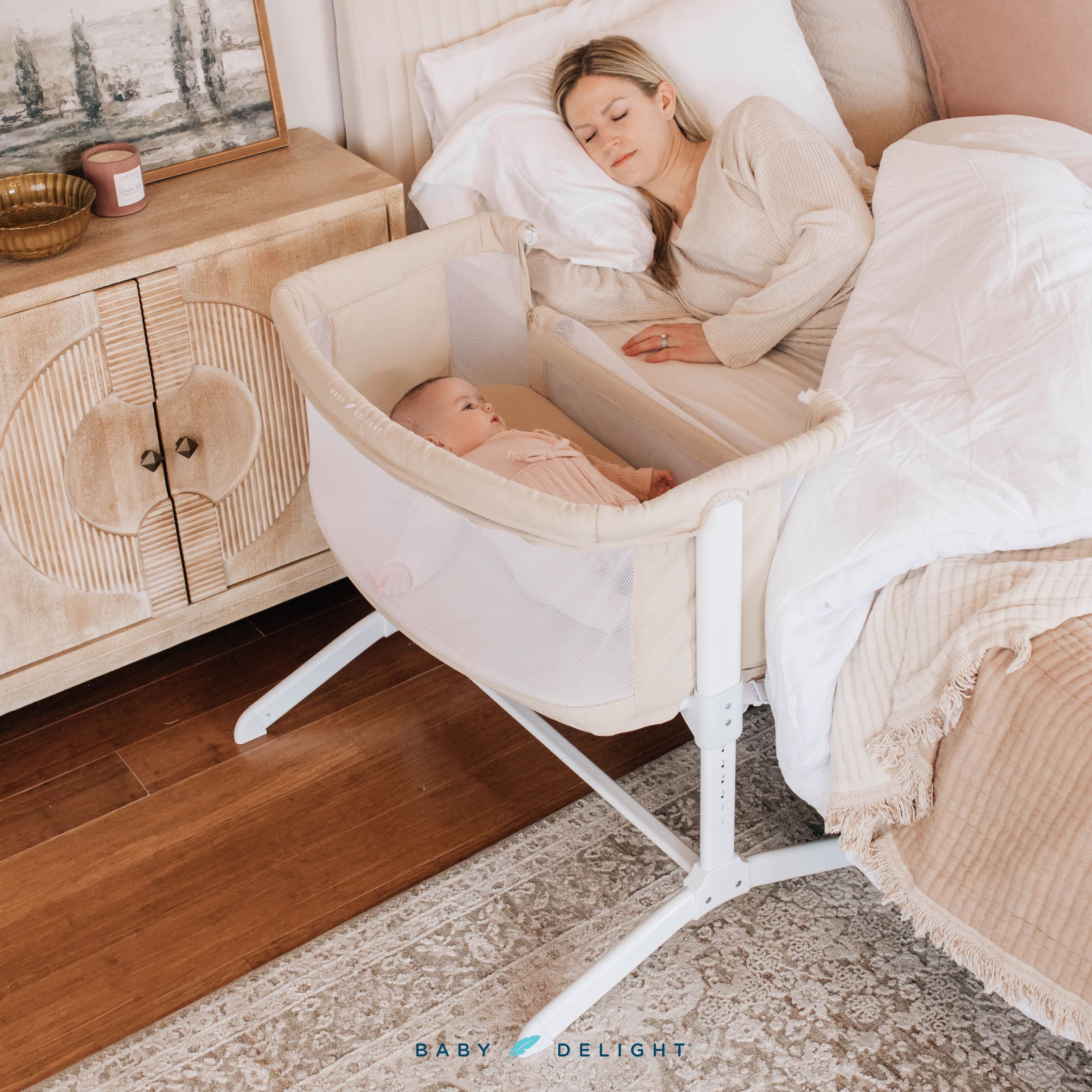 Beside Me™ Serenity Organic Bassinet and Bedside Sleeper - Baby Delight