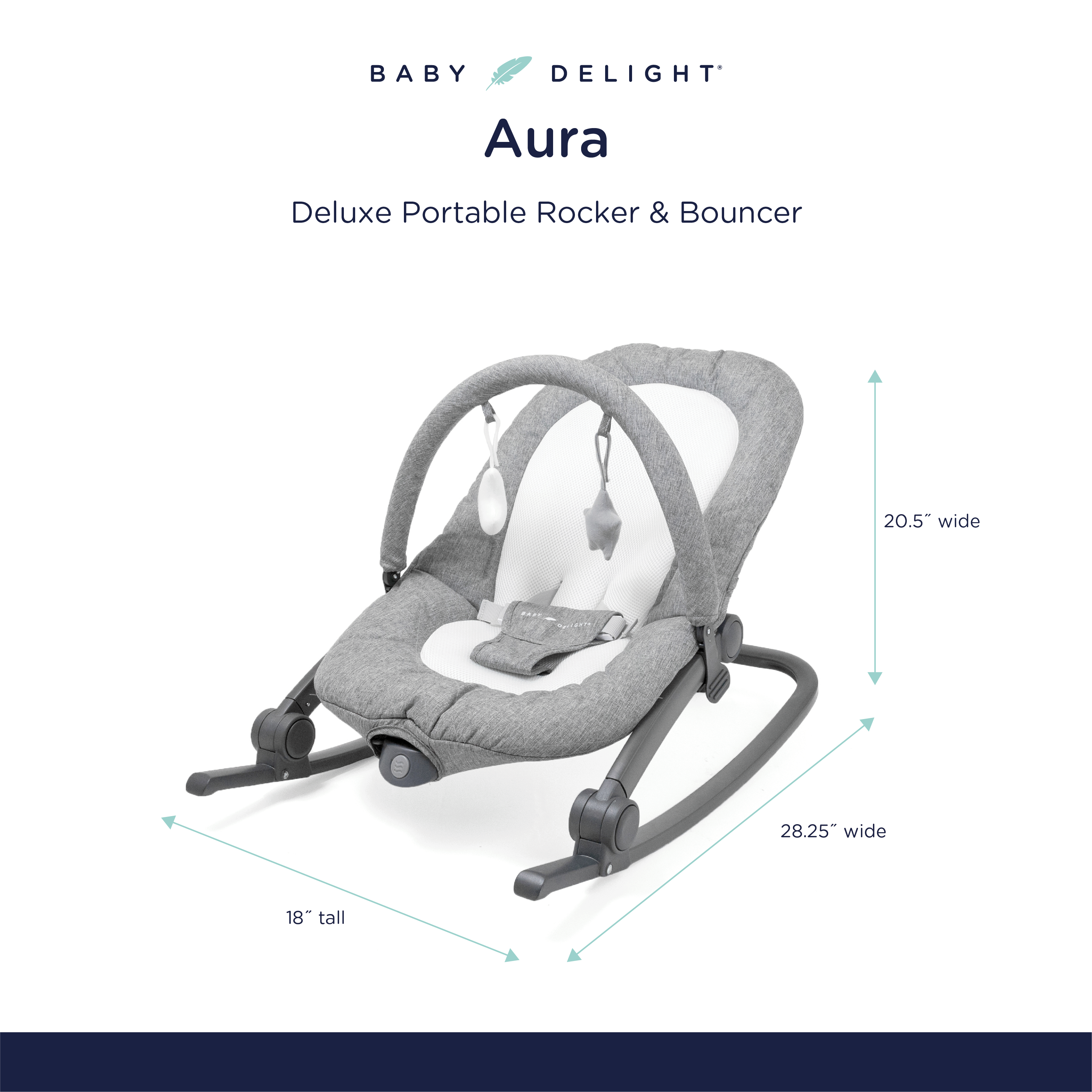 Aura Deluxe Portable Rocker & Seat - Baby Delight