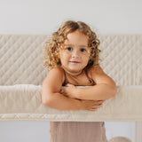 Lunaire Full Size Mesh Crib and Playard - Organic Oat - Baby Delight