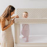 Lunaire Full Size Mesh Crib and Playard - Organic Oat - Baby Delight
