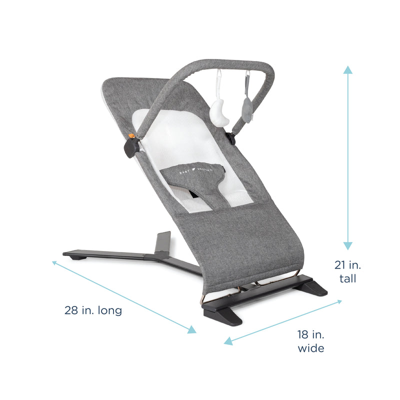 Alpine Deluxe Portable Bouncer - Charcoal Tweed