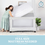 Lunaire Full Size Mesh Crib and Playard - Pebble Grey