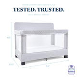 Lunaire Full Size Mesh Crib and Playard - Pebble Grey