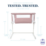 Beside Me™ Dreamer Organic Bassinet & Bedside Sleeper - Organic Rose - Baby Delight