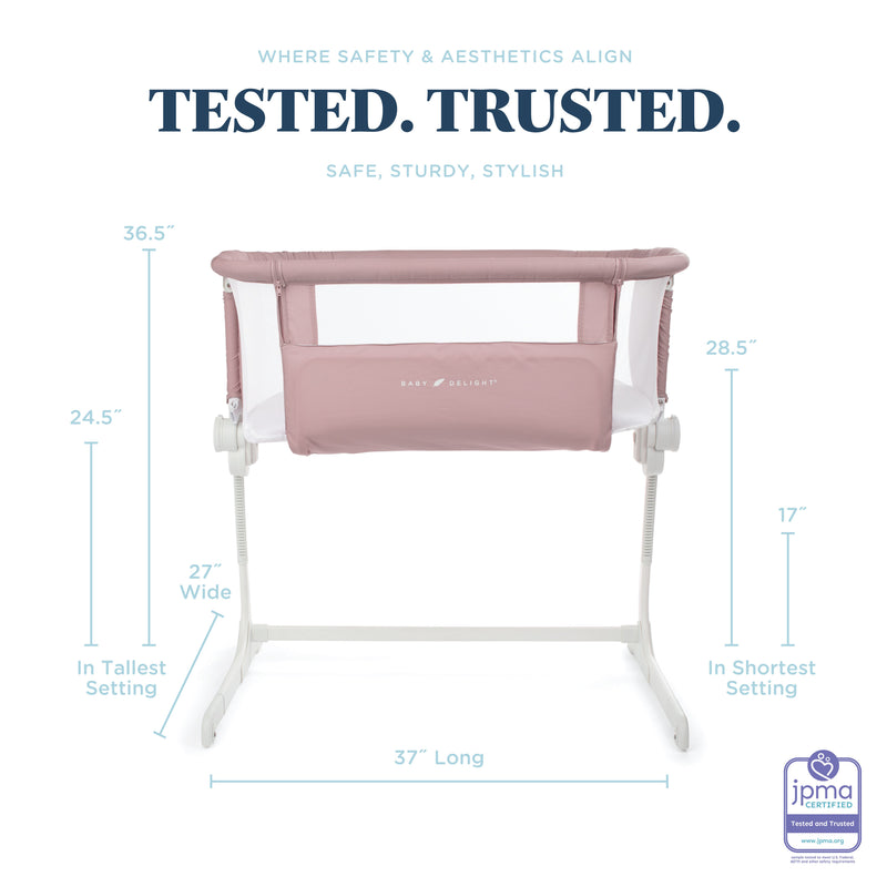 Beside Me™ Dreamer Organic Bassinet & Bedside Sleeper - Organic Rose - Baby Delight