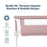 Beside Me™ Dreamer Organic Bassinet & Bedside Sleeper - Organic Rose - Baby Delight