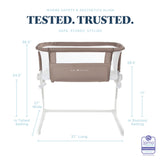 Beside Me™ Dreamer Organic Bassinet & Bedside Sleeper - Organic Mocha - Baby Delight