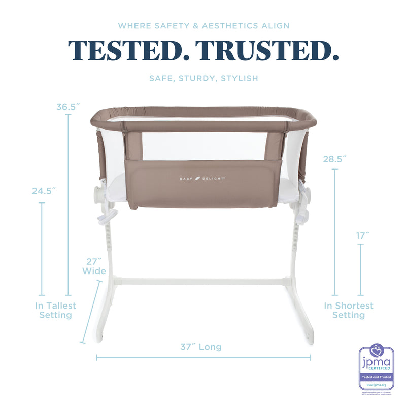 Beside Me™ Dreamer Organic Bassinet & Bedside Sleeper - Organic Mocha - Baby Delight