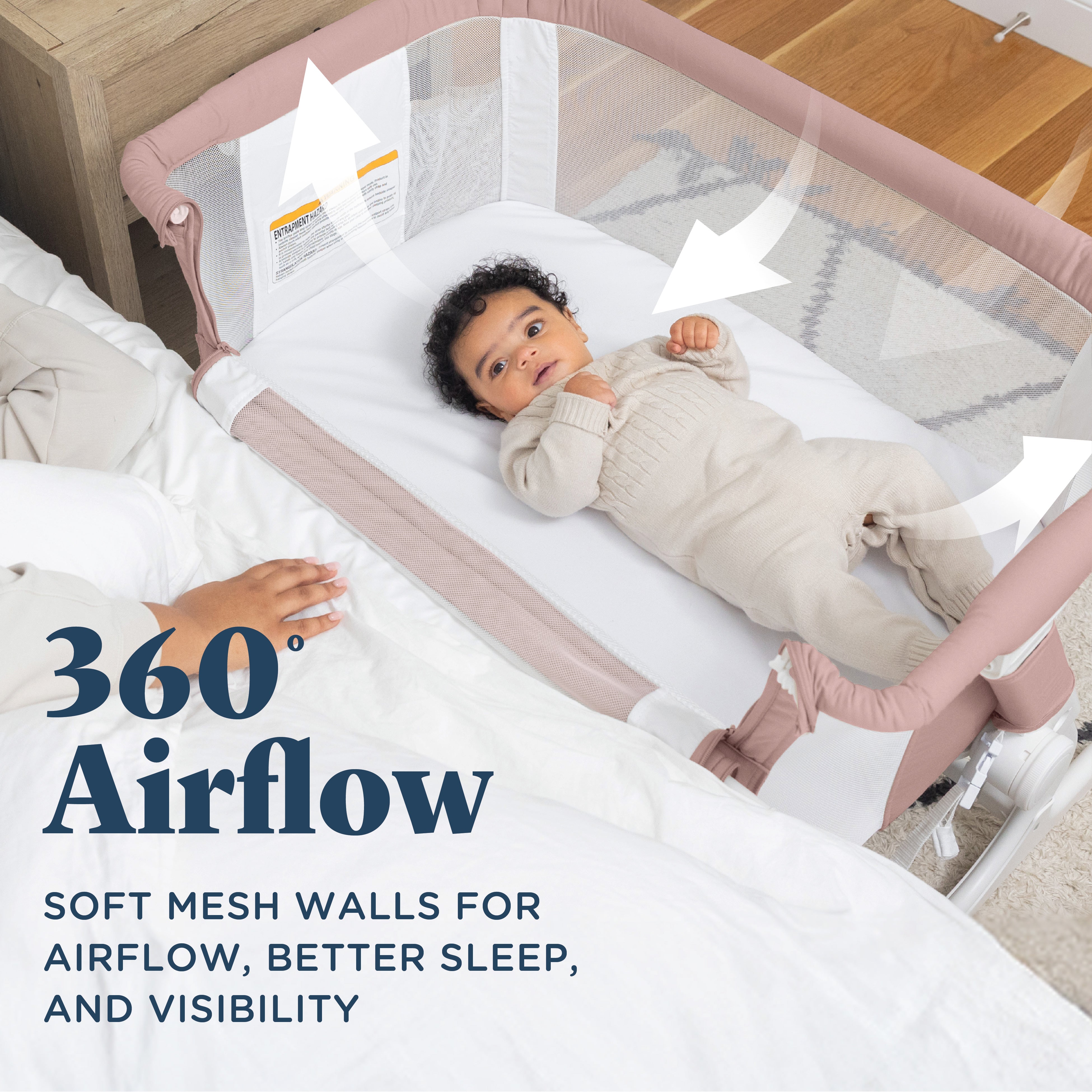 Beside Me™ Dreamer Organic Bassinet & Bedside Sleeper - Baby Delight