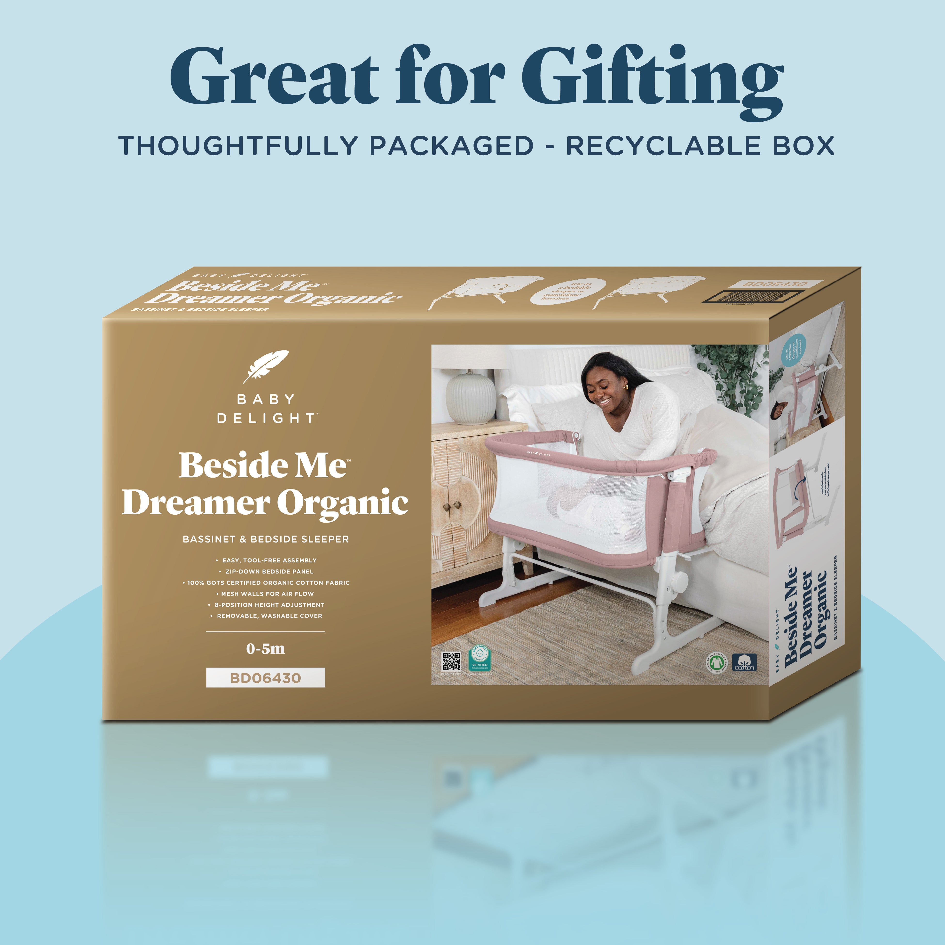 Beside Me™ Dreamer Organic Bassinet & Bedside Sleeper - Baby Delight