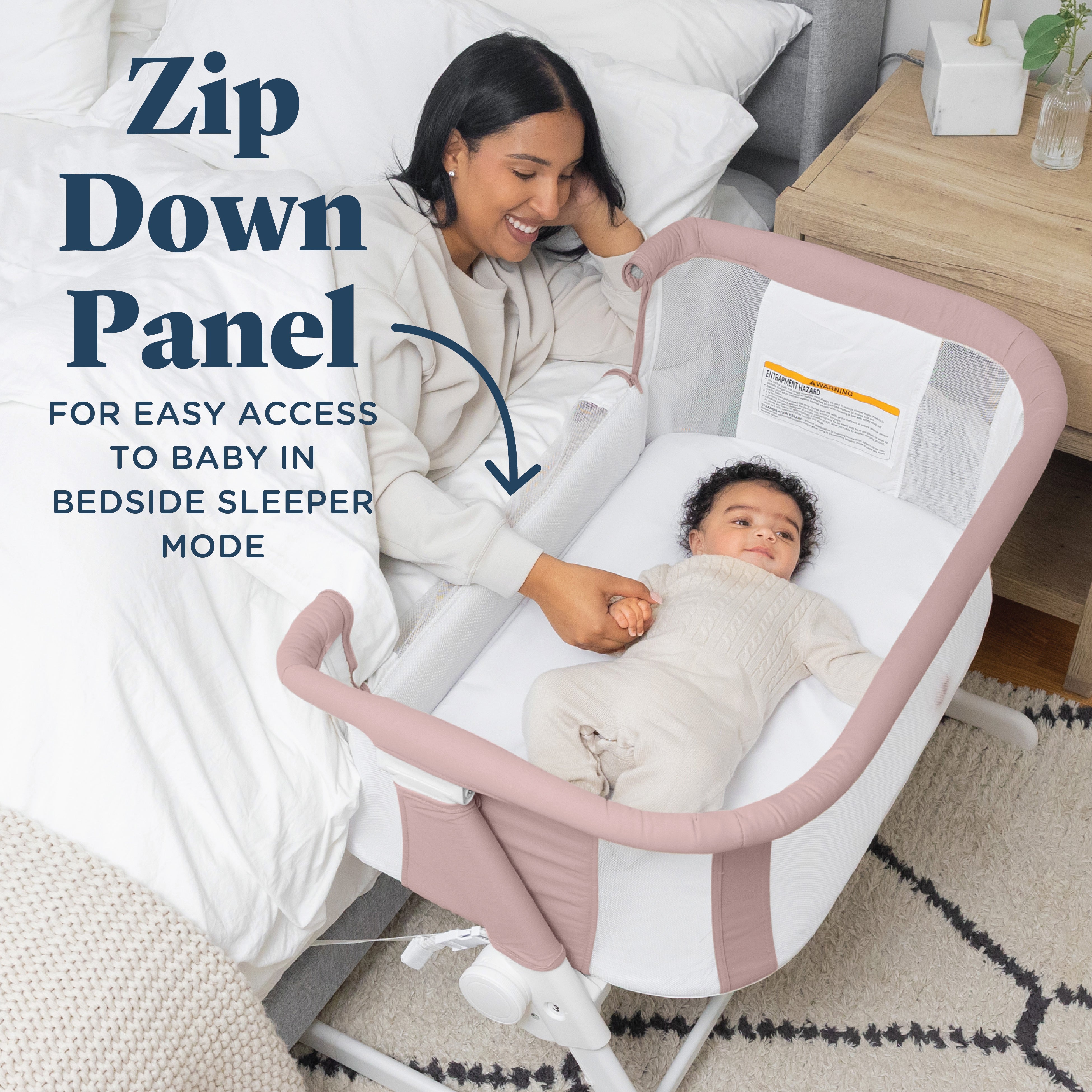 Beside Me™ Dreamer Organic Bassinet & Bedside Sleeper - Baby Delight