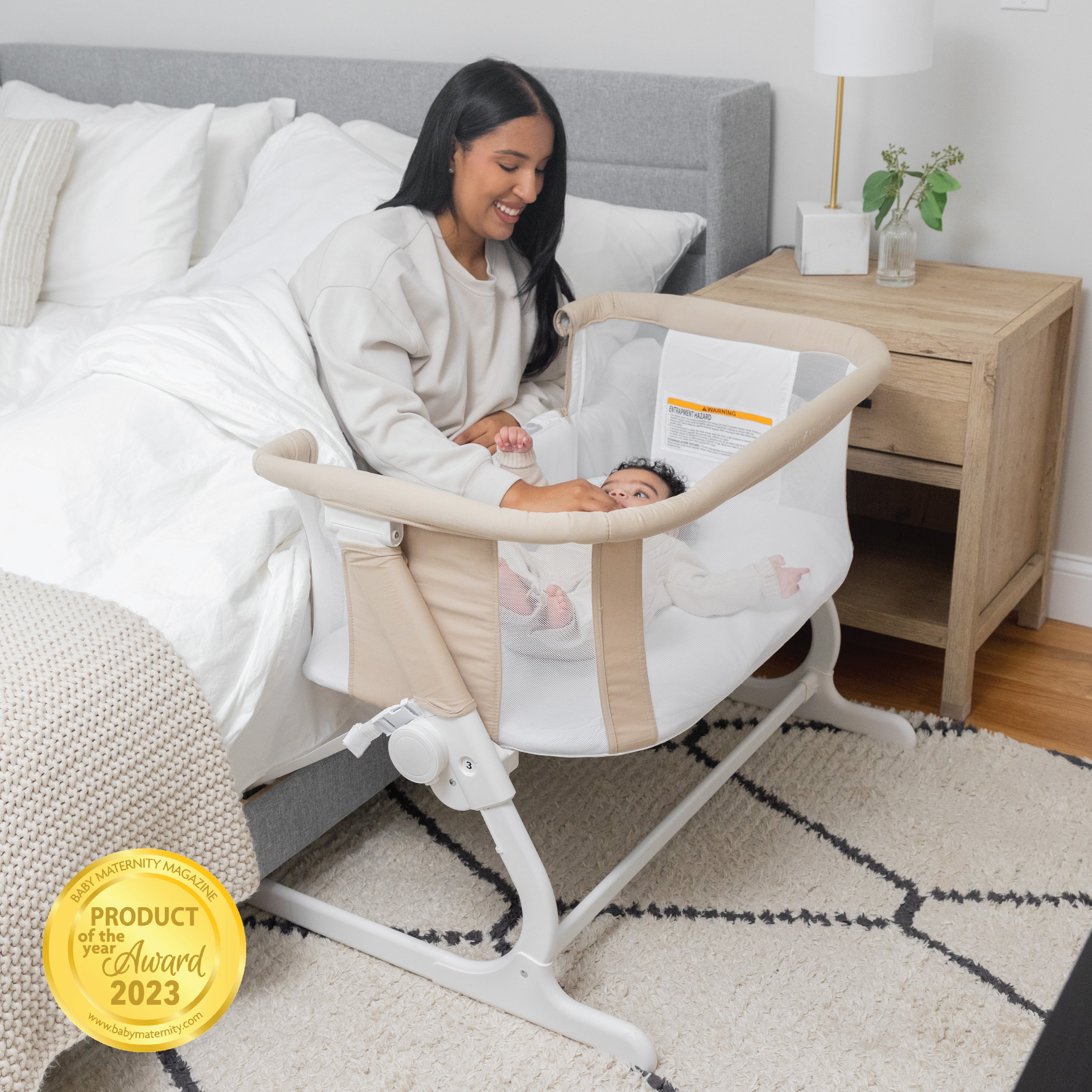 Beside Me™ Dreamer Organic Bassinet & Bedside Sleeper - Baby Delight