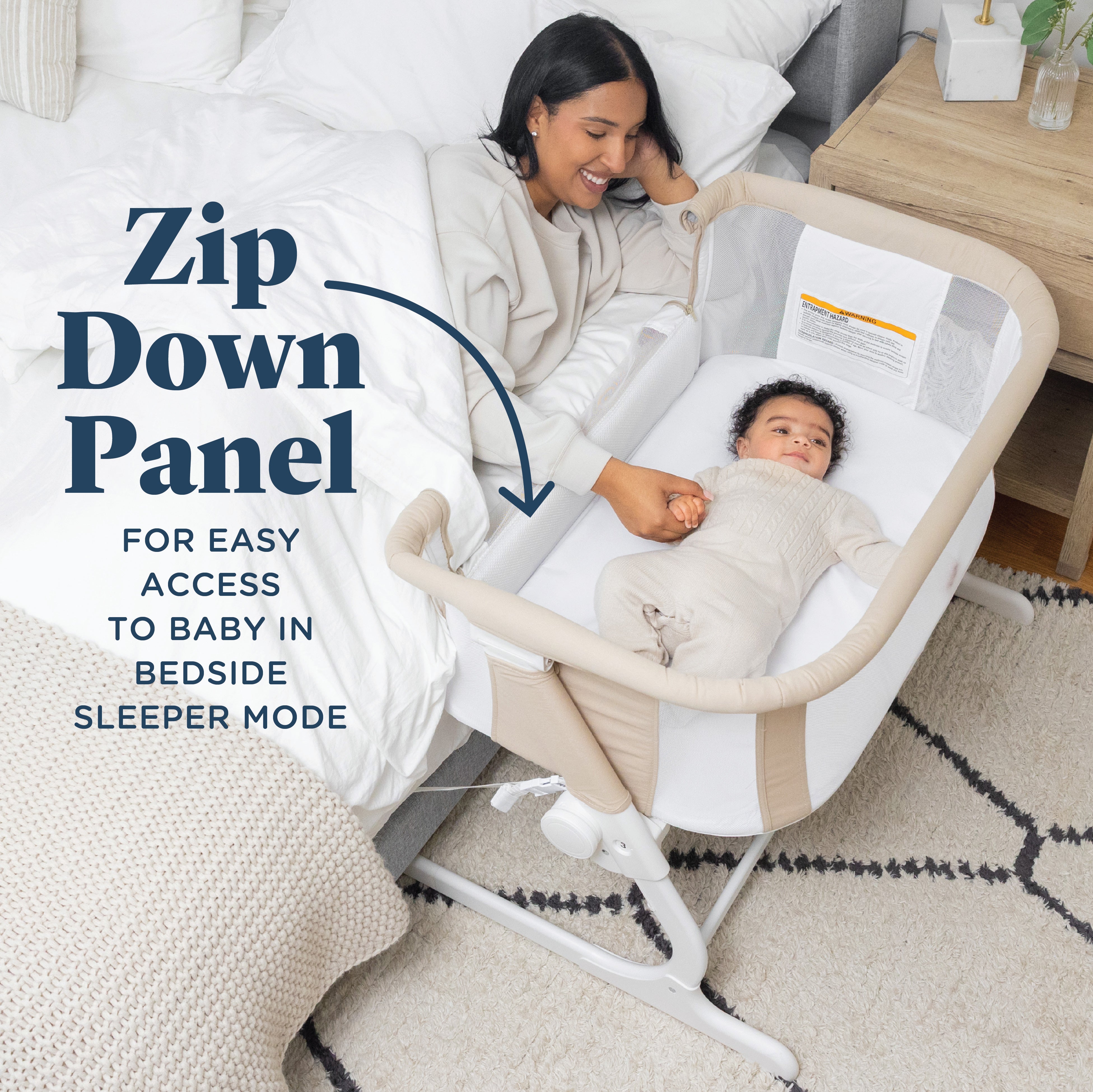Beside Me™ Dreamer Organic Bassinet & Bedside Sleeper - Baby Delight
