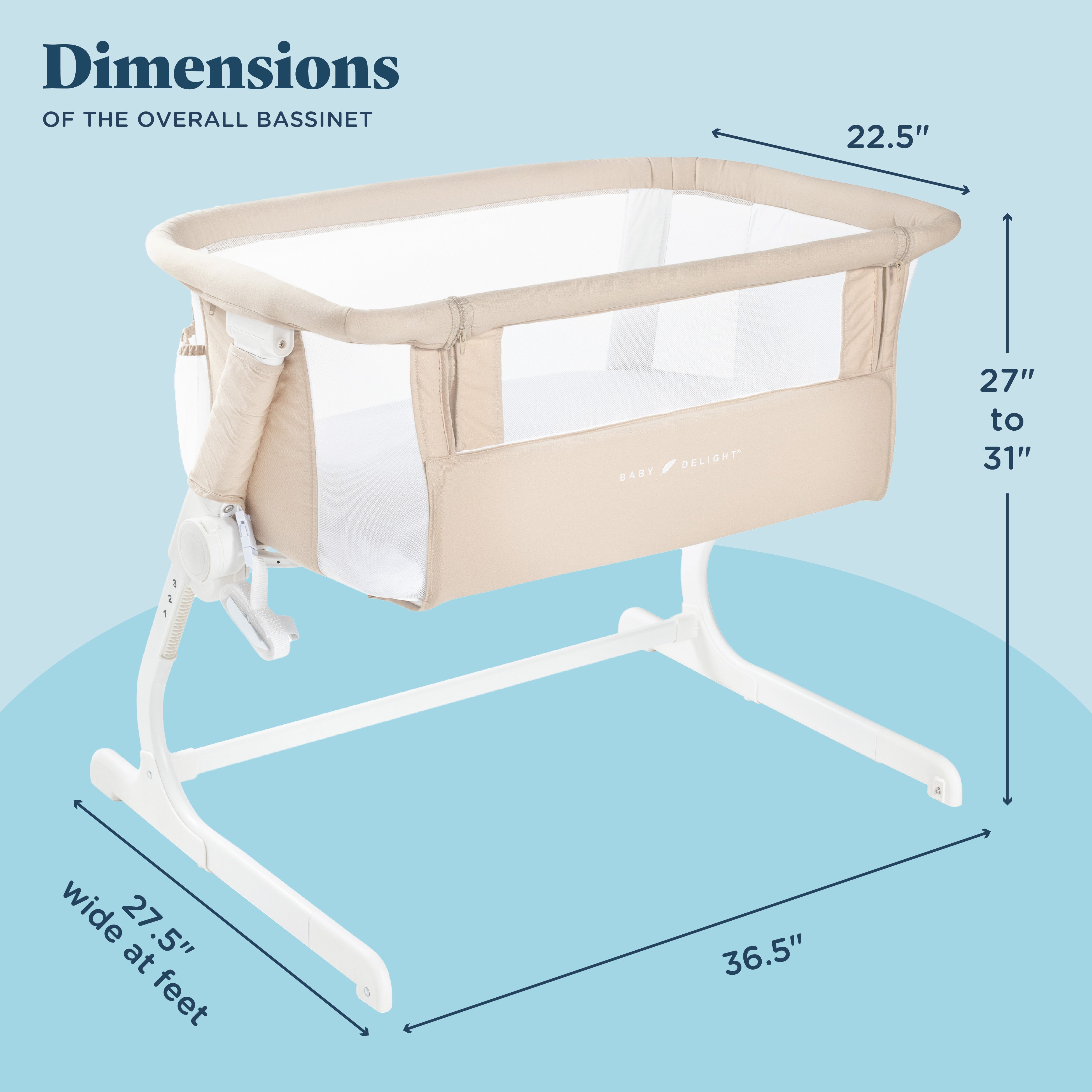 Beside Me™ Dreamer Organic Bassinet & Bedside Sleeper - Baby Delight