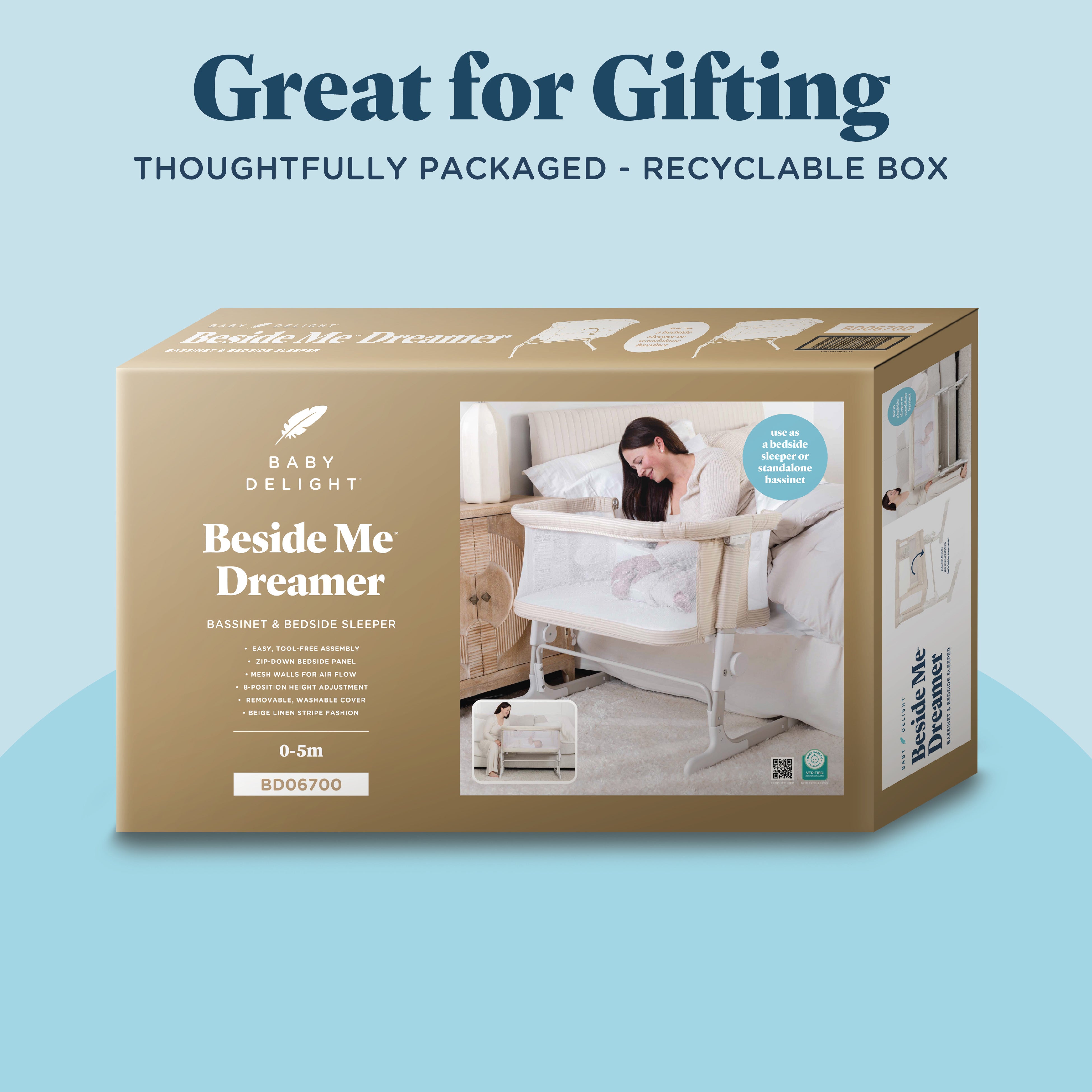 Beside Me™ Dreamer Organic Bassinet & Bedside Sleeper - Baby Delight