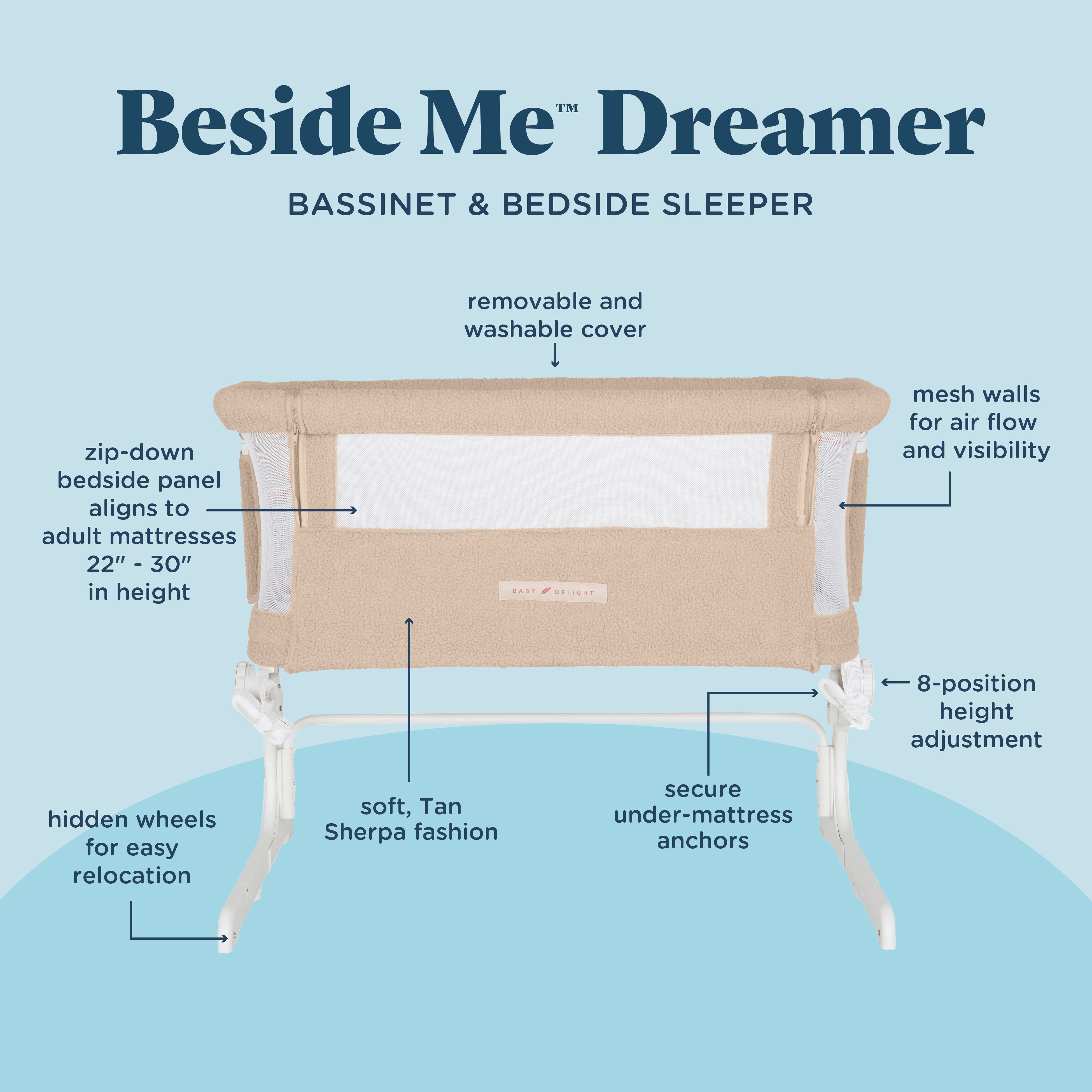Beside Me™ Dreamer Bassinet & Bedside Sleeper - Baby Delight