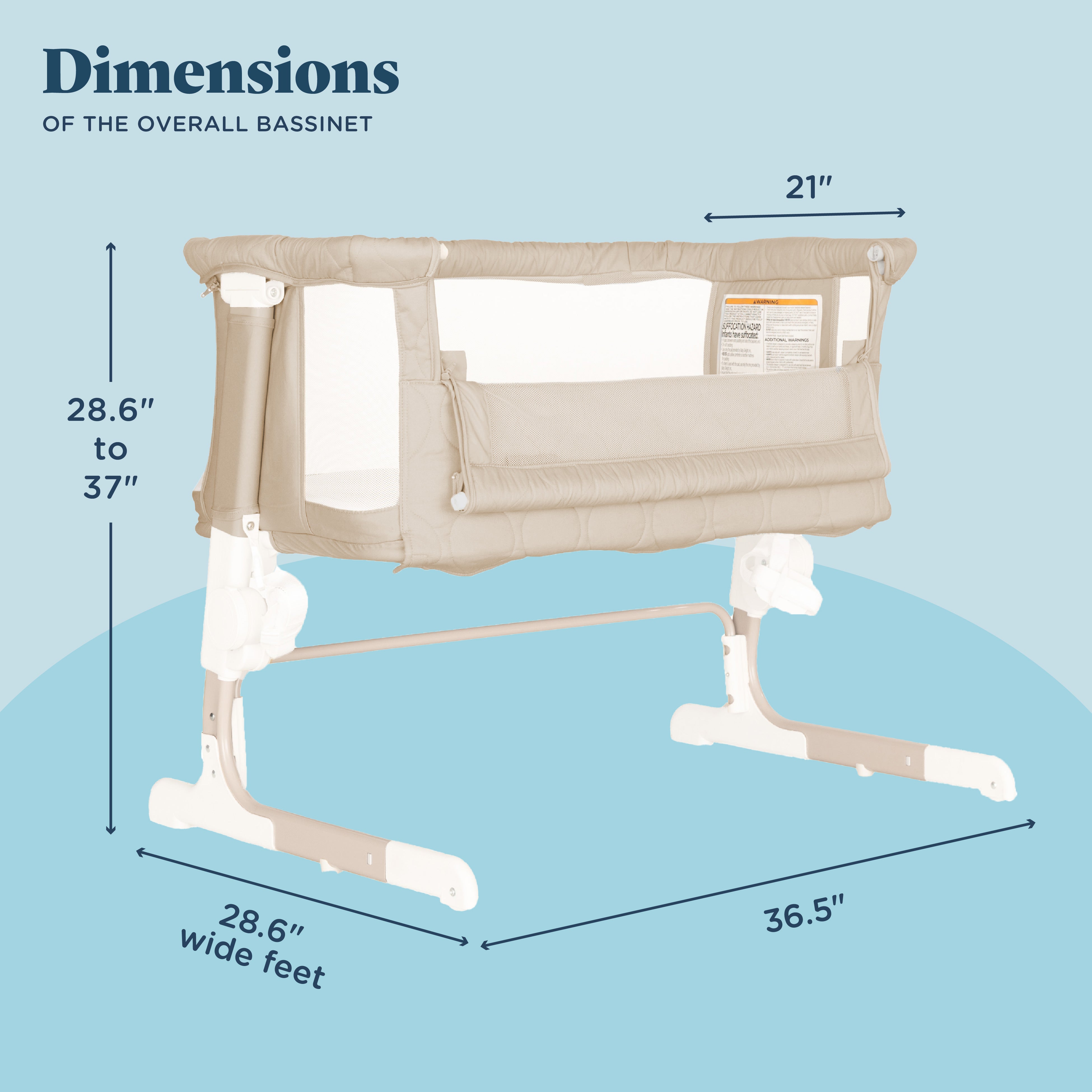 Beside Me™ Dreamer Organic Bassinet & Bedside Sleeper - Baby Delight