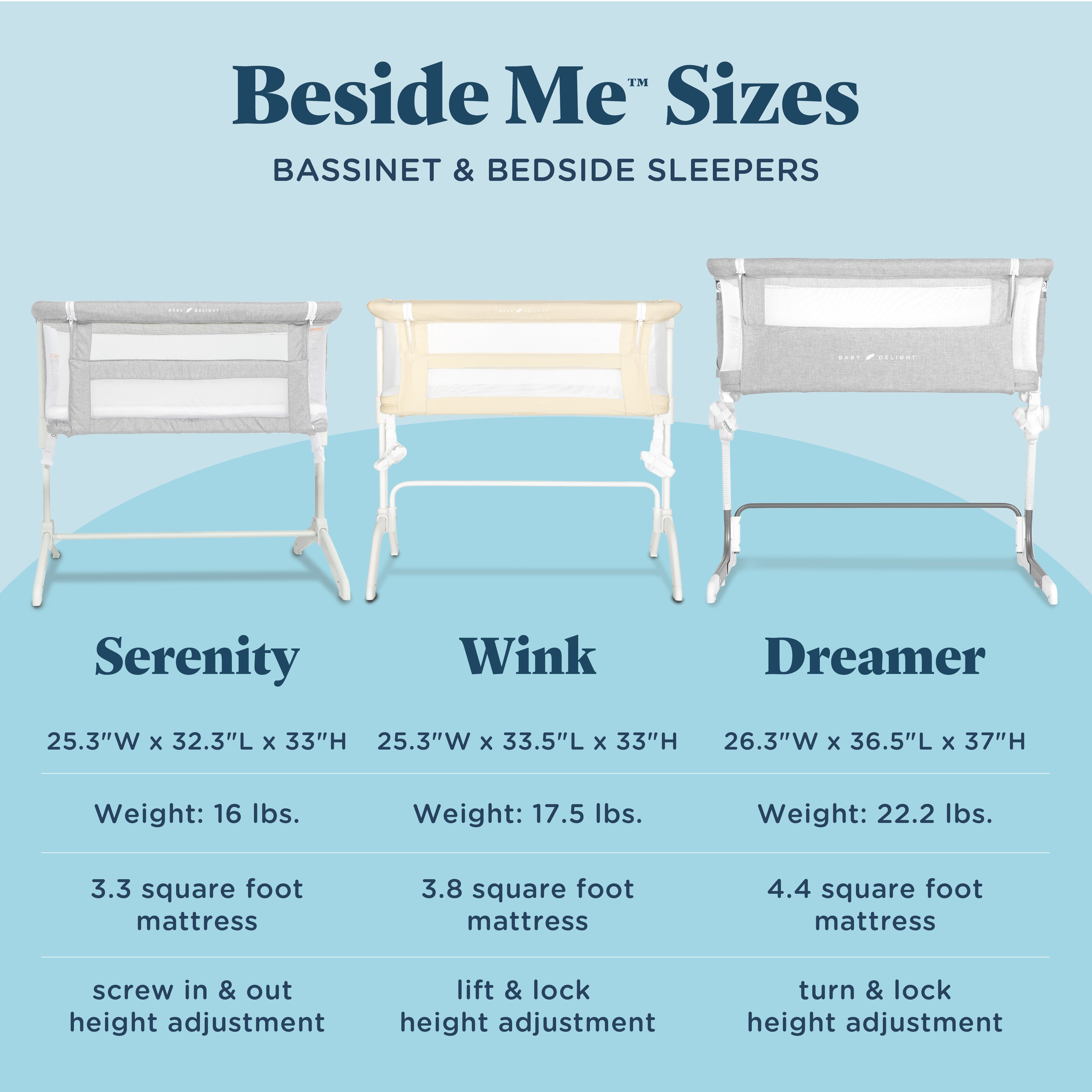 Beside Me™ Dreamer Organic Bassinet & Bedside Sleeper - Baby Delight