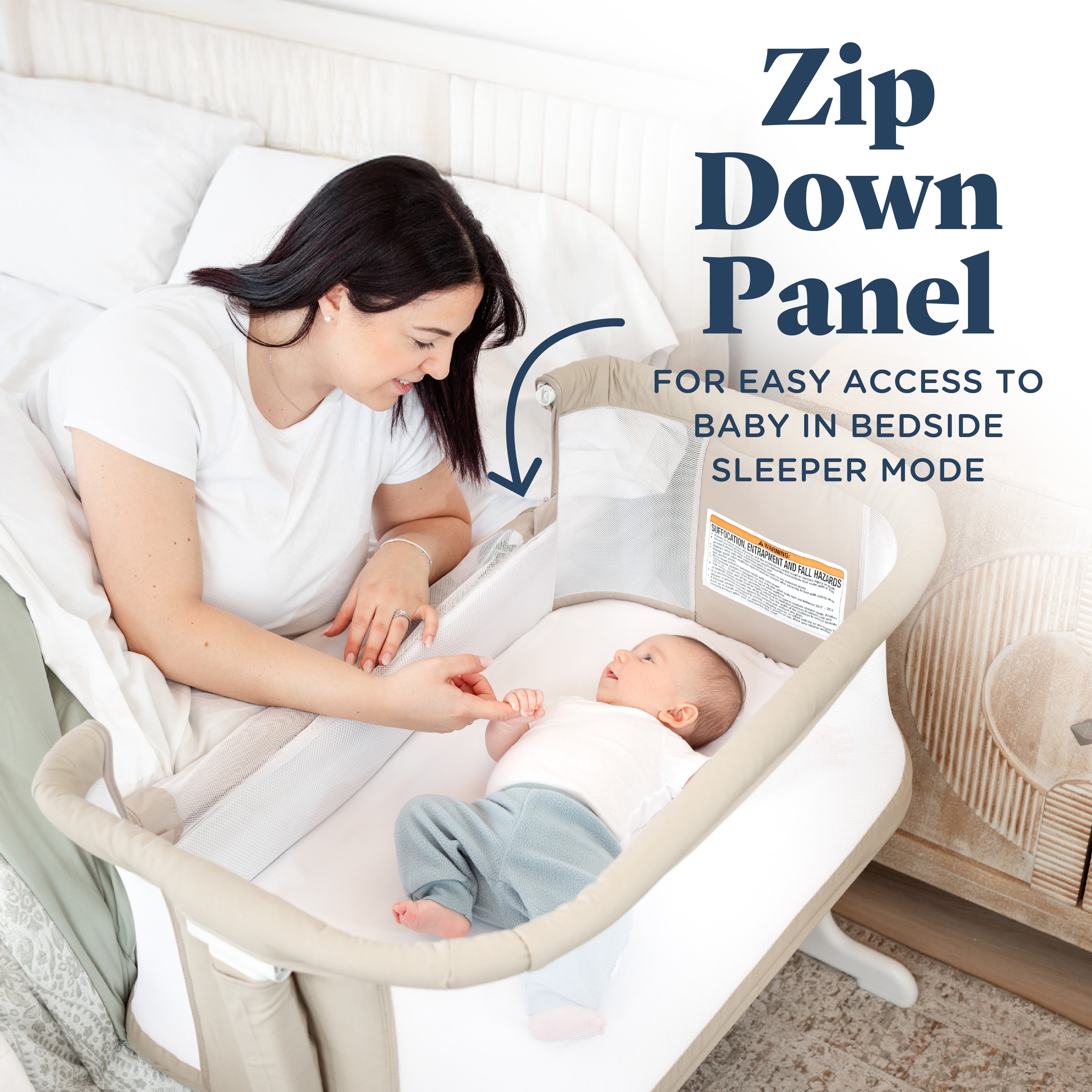 Beside Me™ Dreamer Organic Bassinet & Bedside Sleeper - Baby Delight