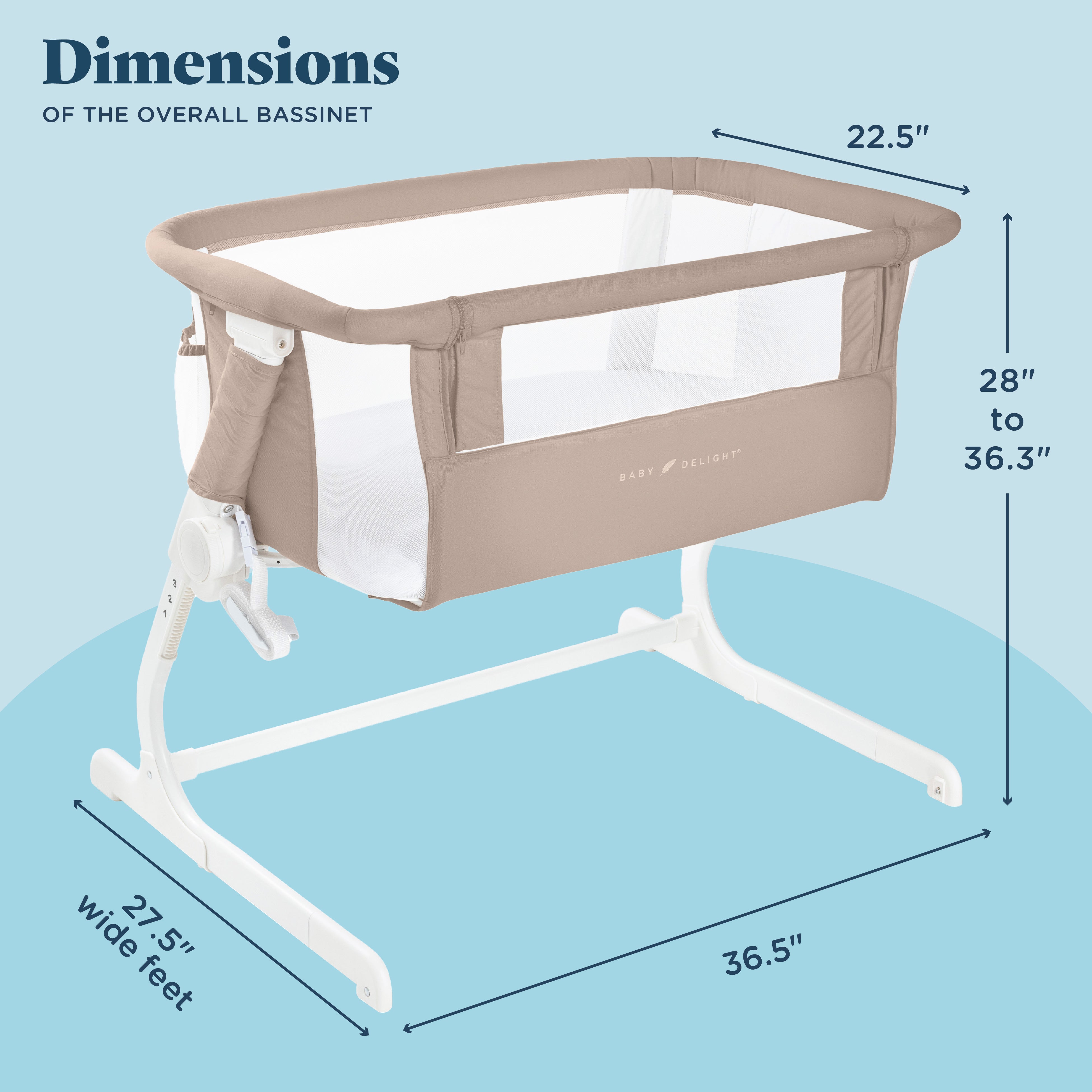 Beside Me™ Dreamer Organic Bassinet & Bedside Sleeper - Baby Delight