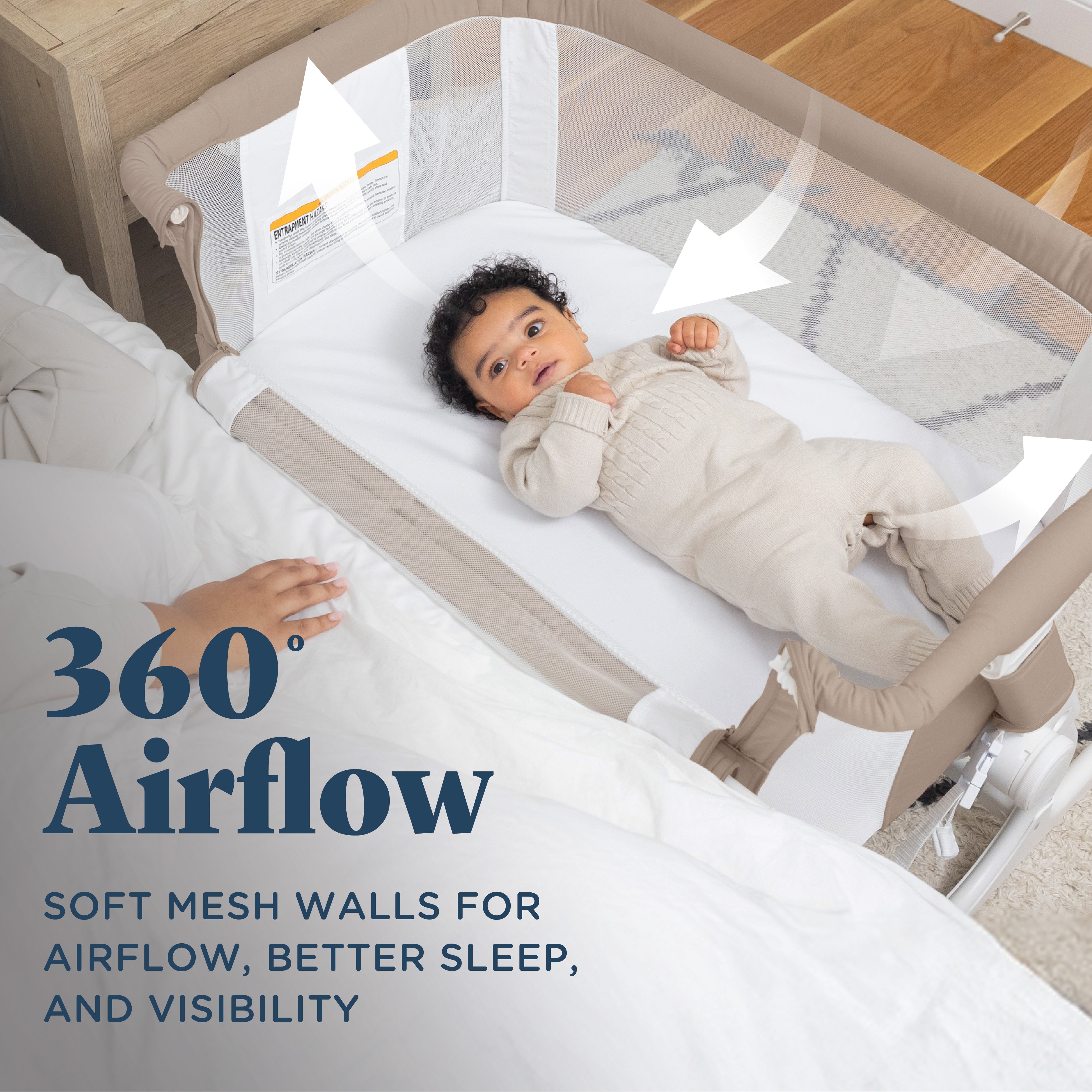 Beside Me™ Dreamer Organic Bassinet & Bedside Sleeper - Baby Delight