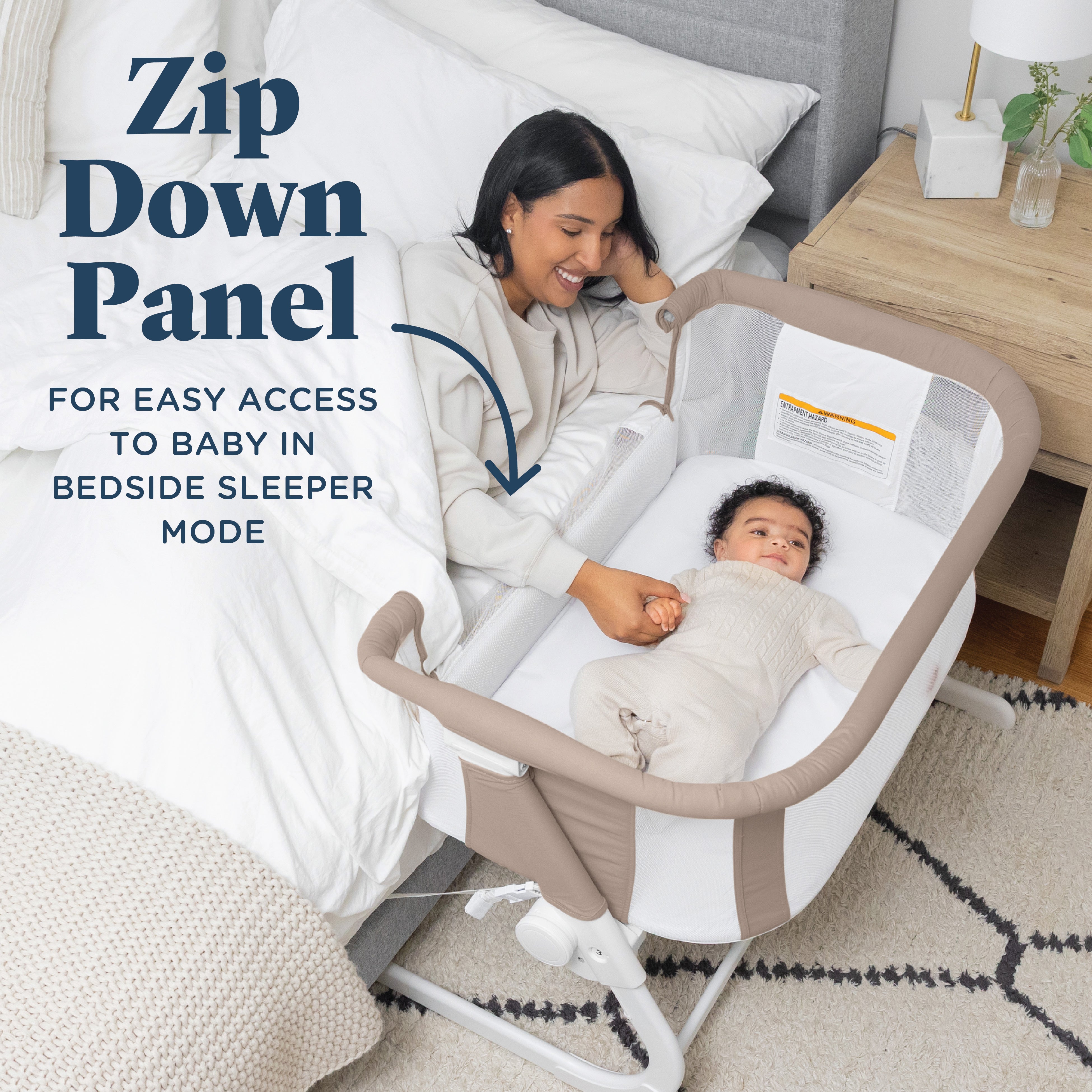 Beside Me™ Dreamer Organic Bassinet & Bedside Sleeper - Baby Delight