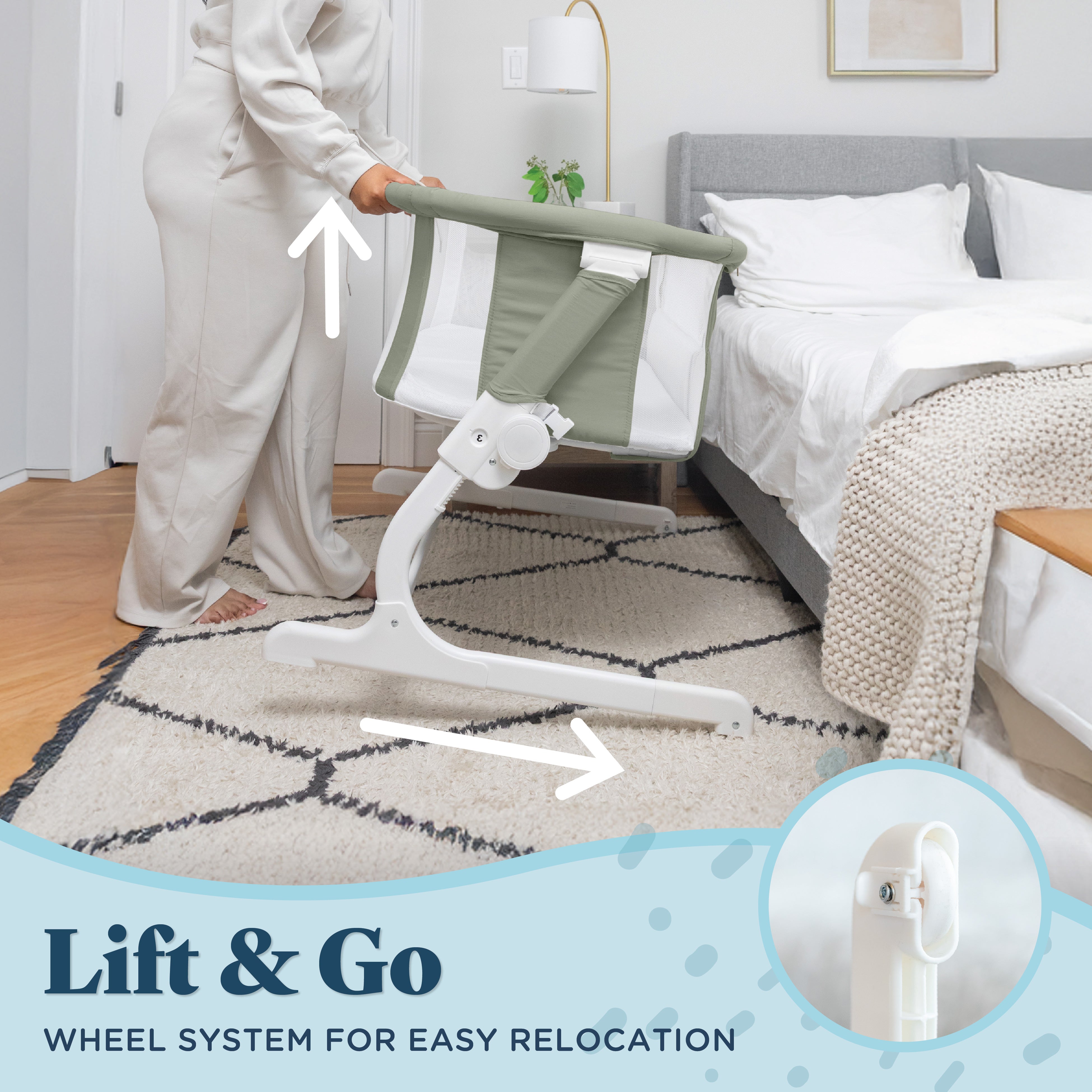 Beside Me™ Dreamer Organic Bassinet & Bedside Sleeper - Baby Delight